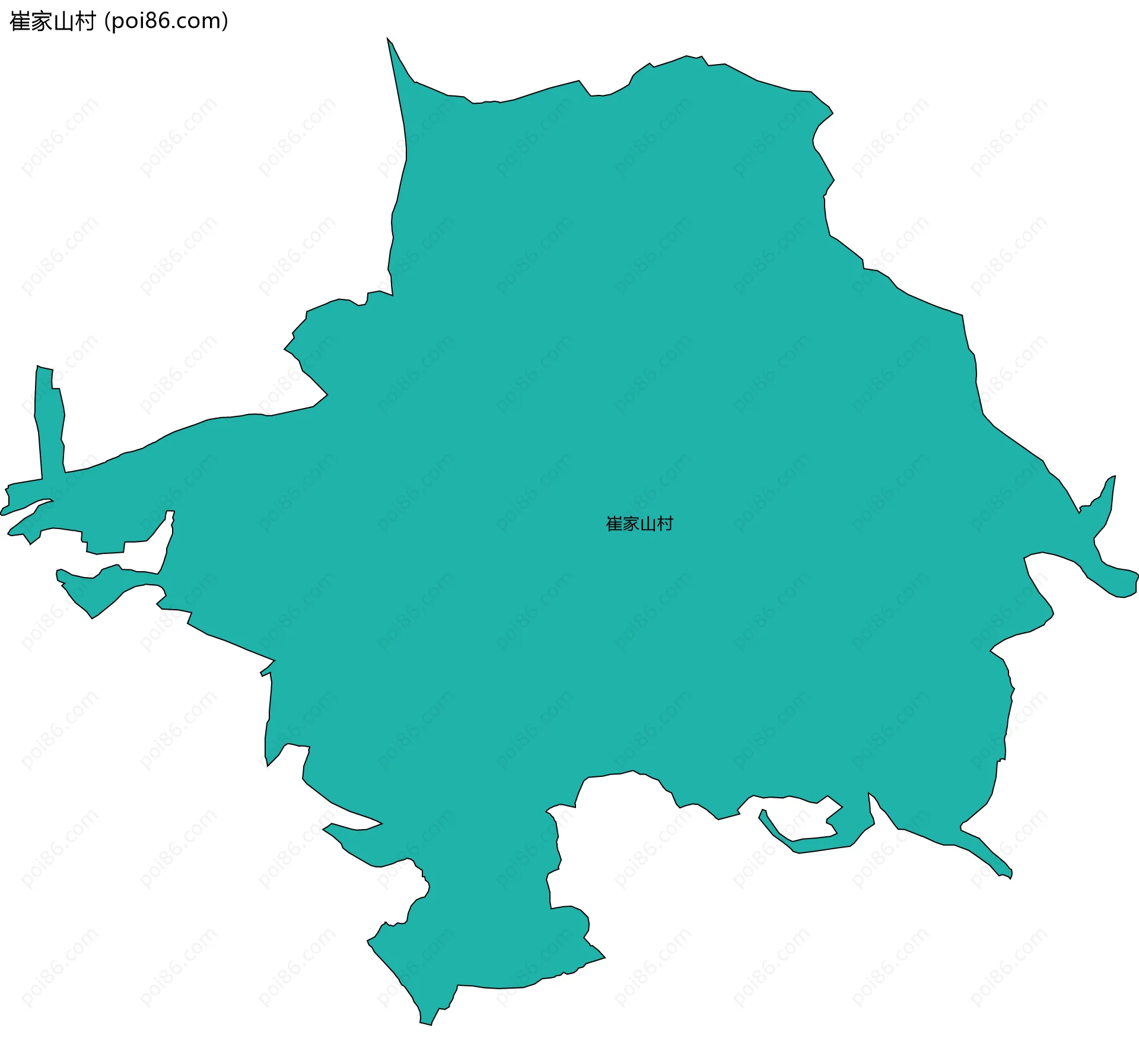 崔家山村边界地图
