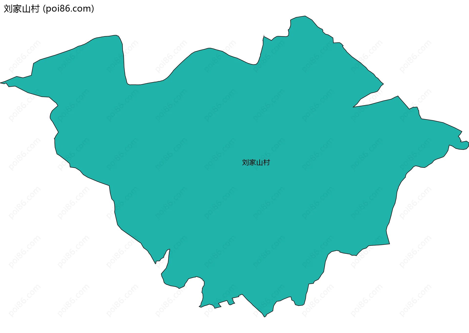 刘家山村边界地图