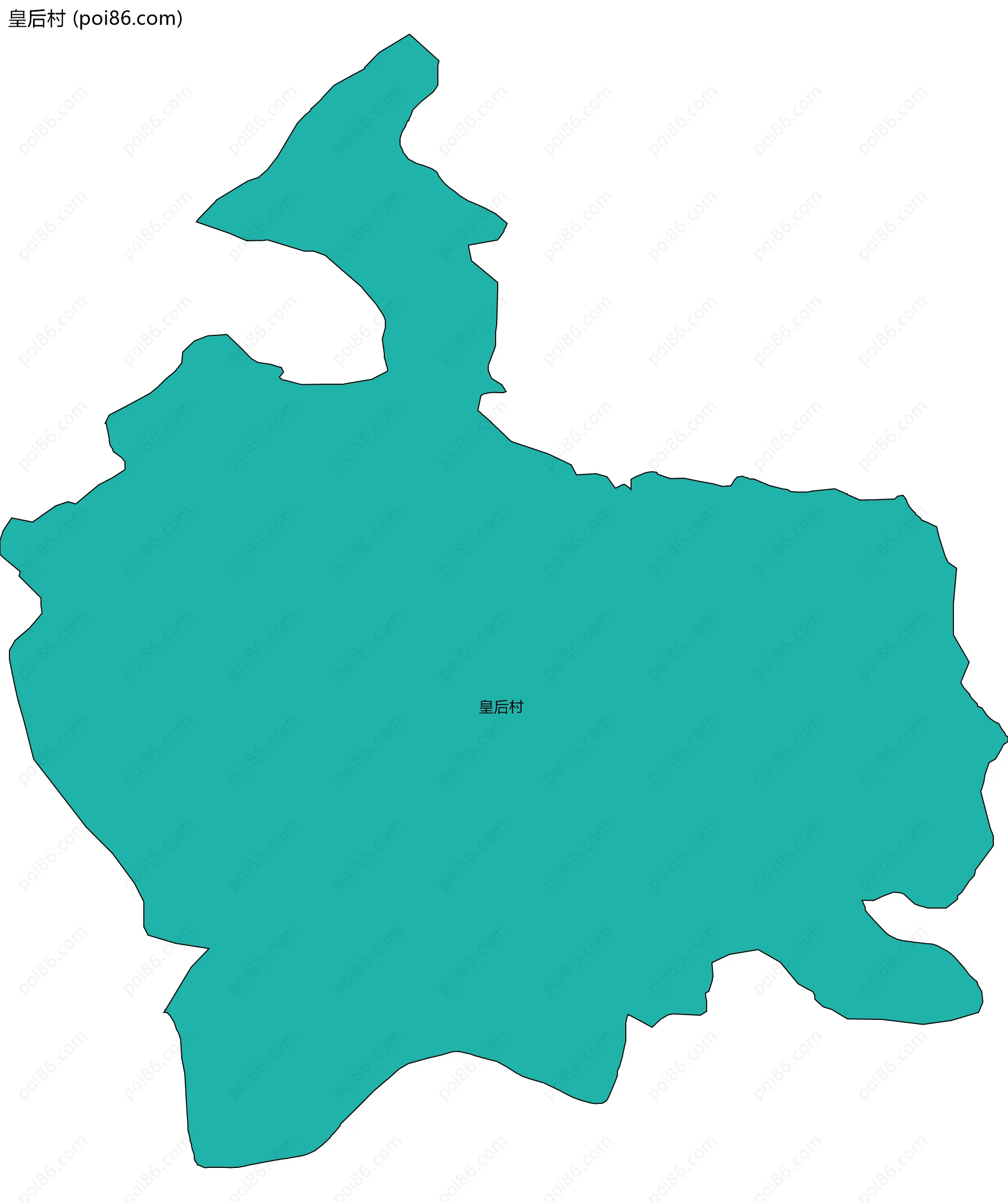 皇后村边界地图