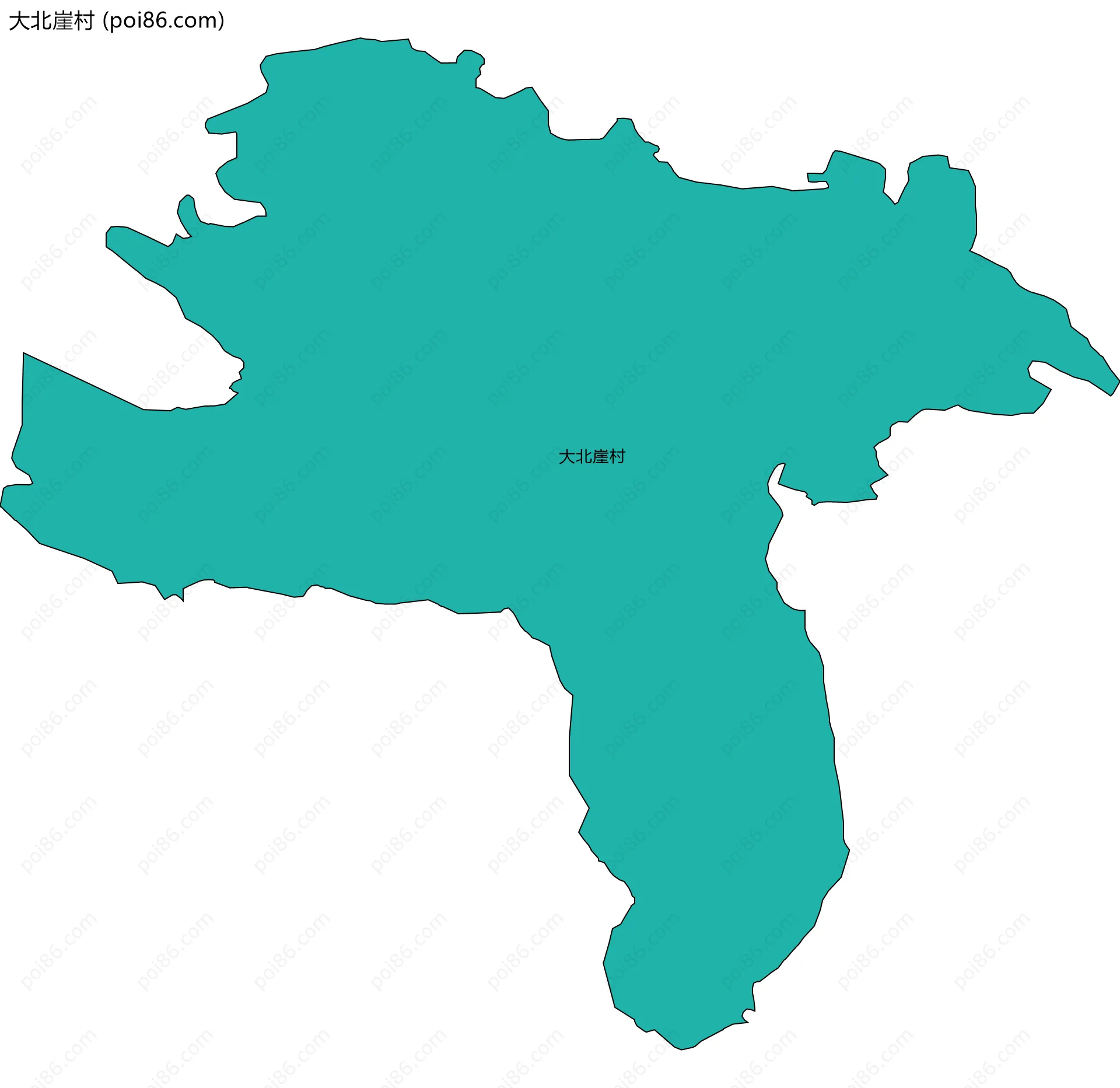 大北崖村边界地图