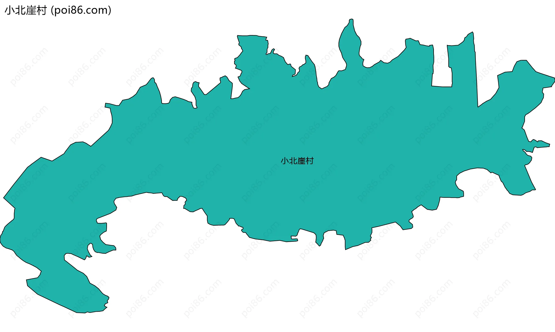 小北崖村边界地图