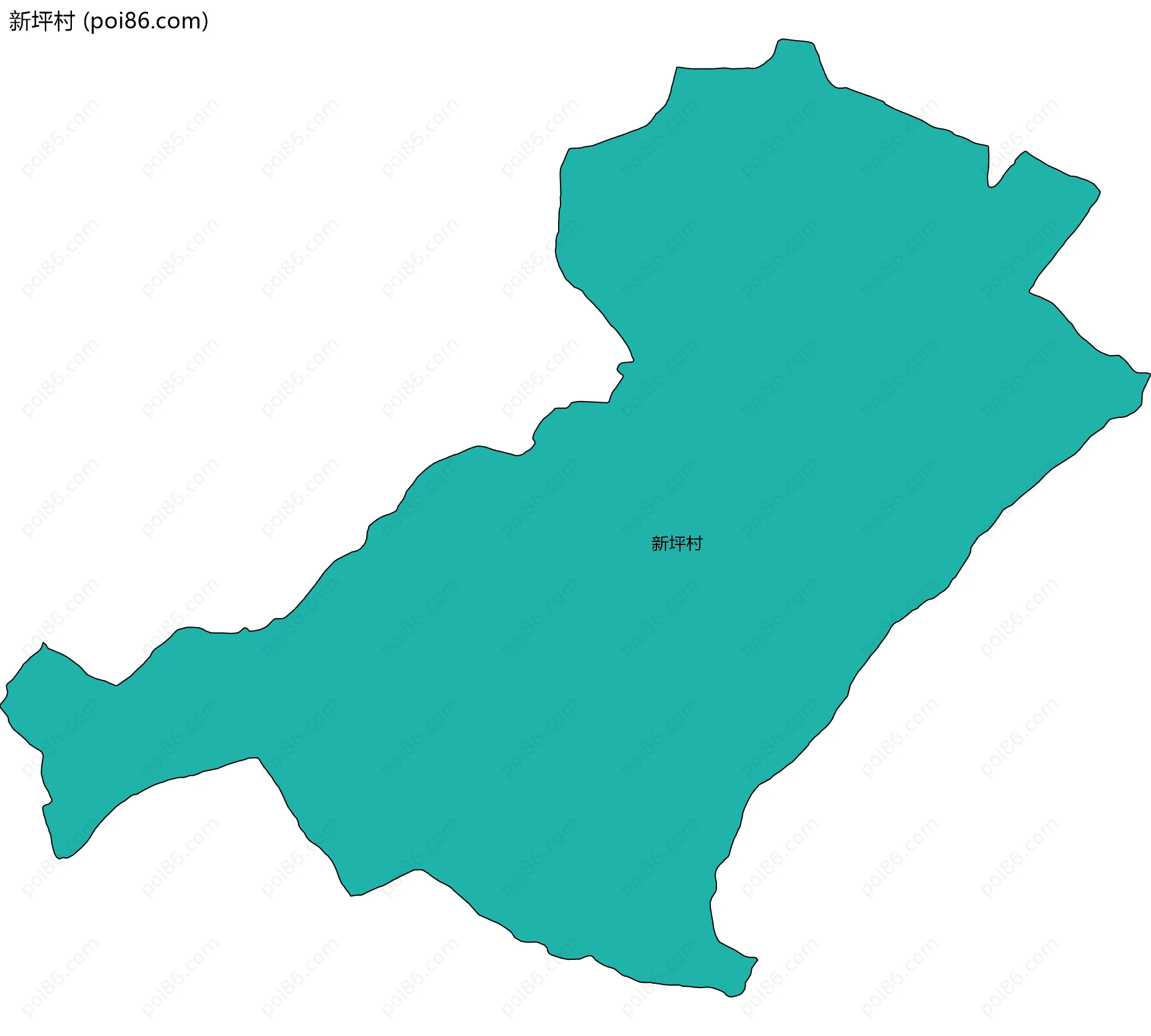 新坪村边界地图