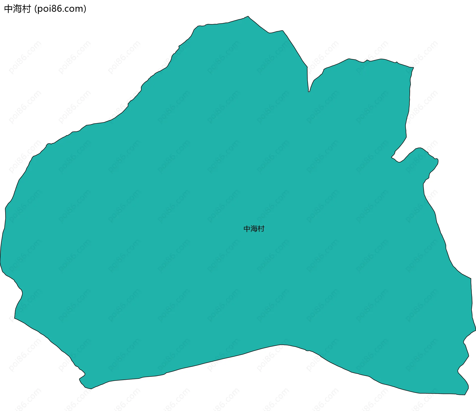 中海村边界地图