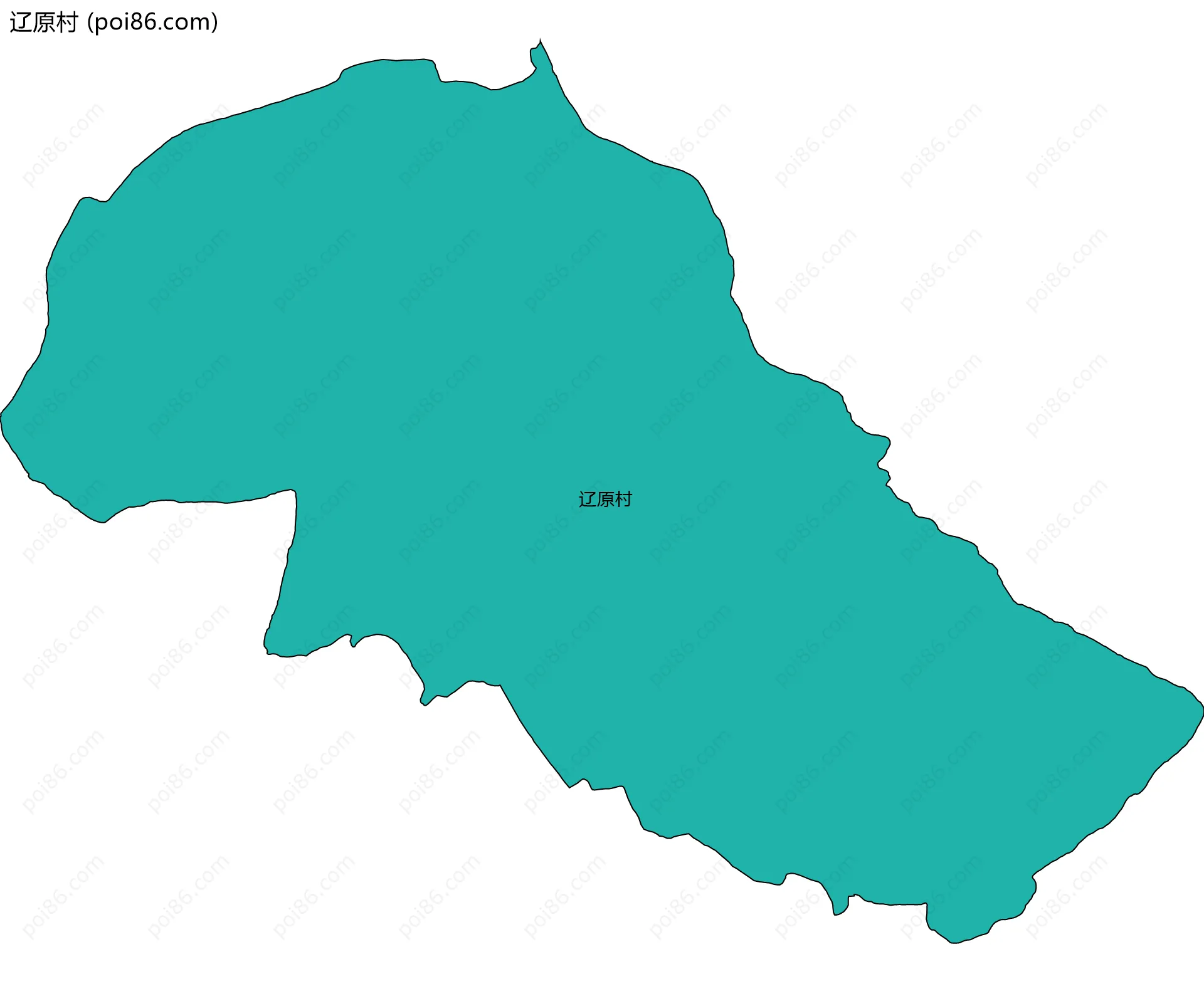 辽原村边界地图