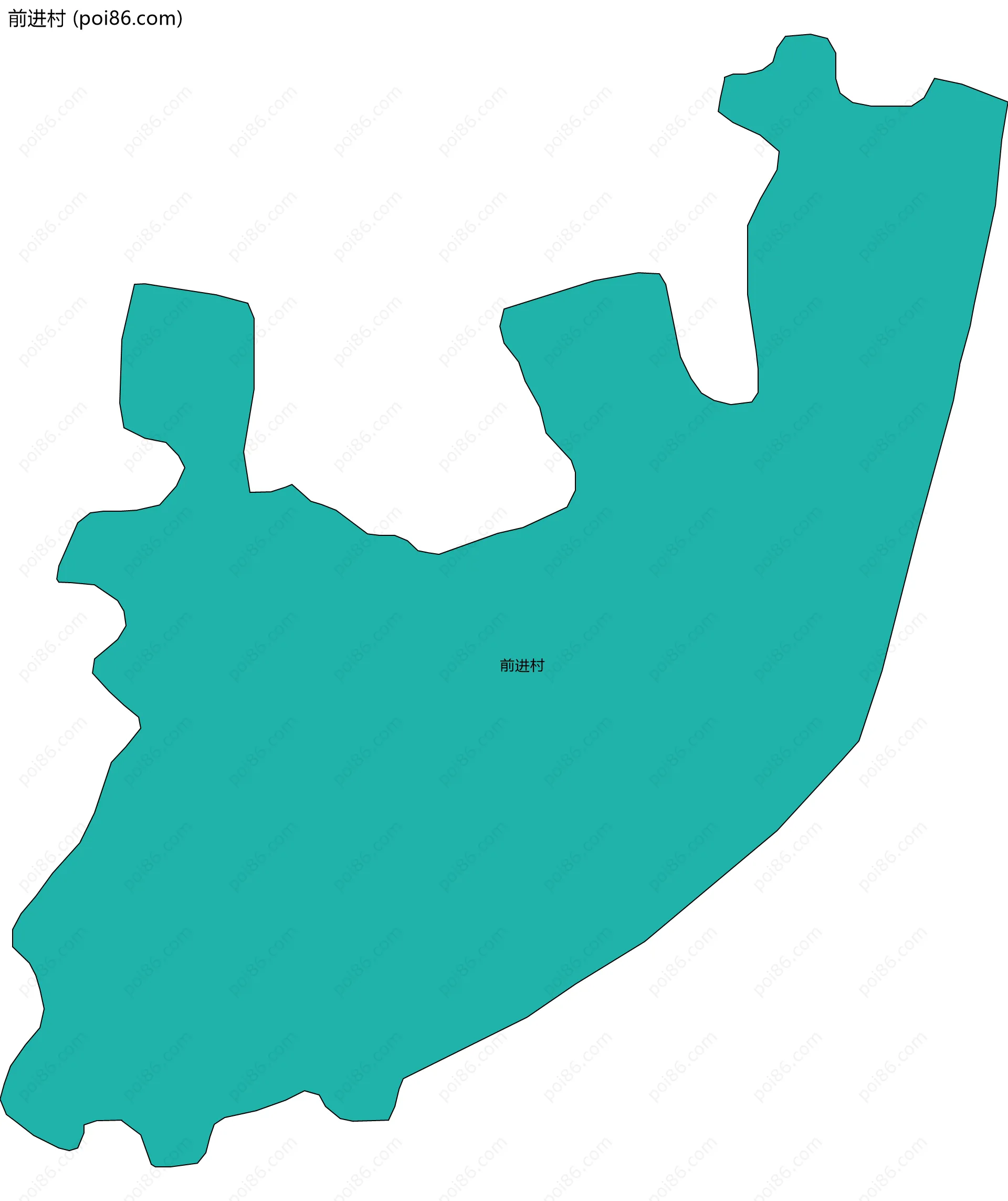 前进村边界地图