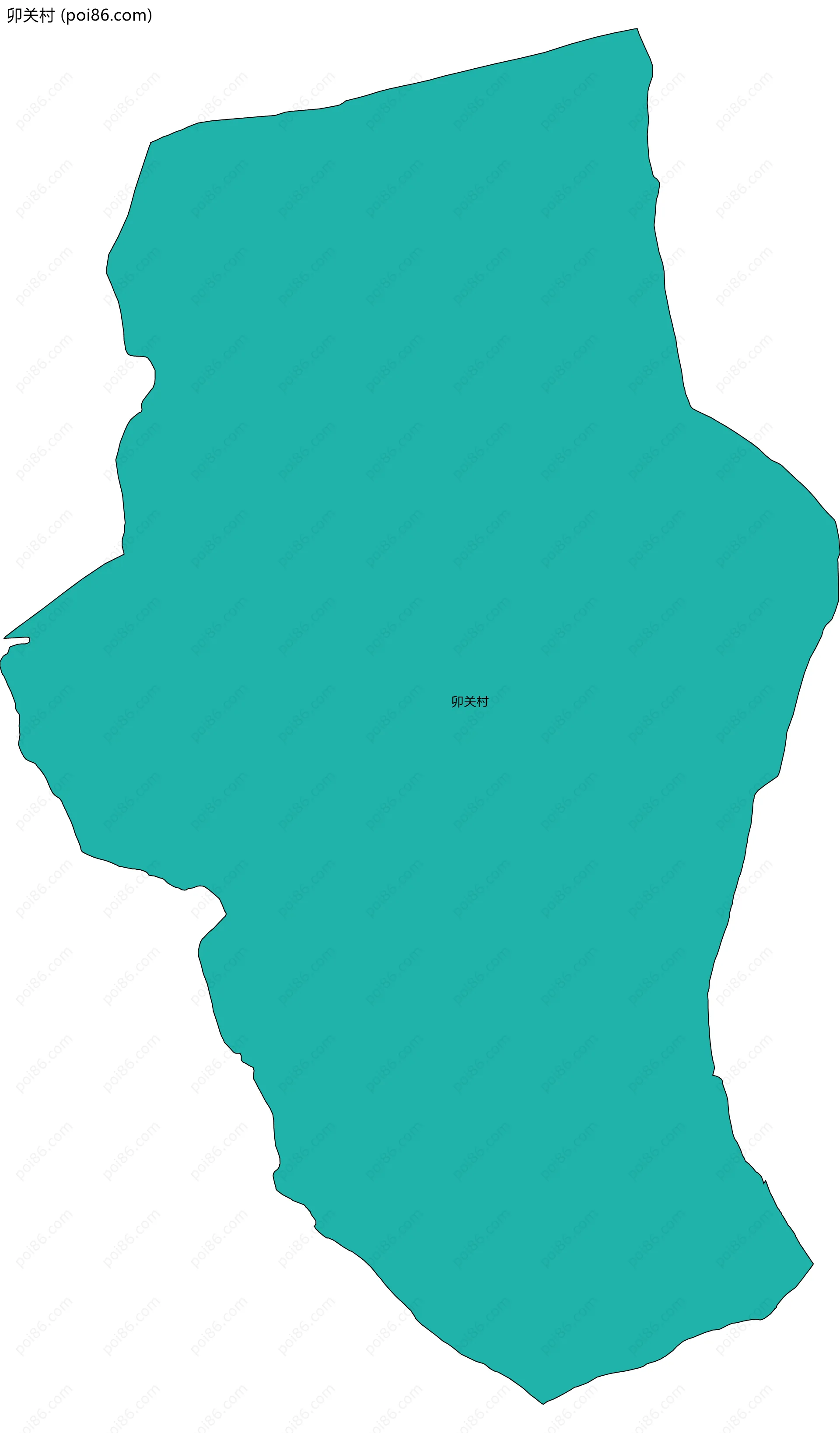 卯关村边界地图