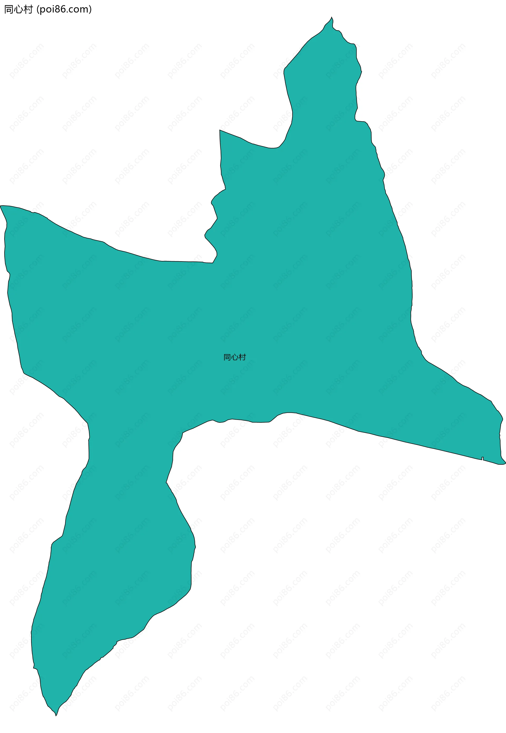 同心村边界地图