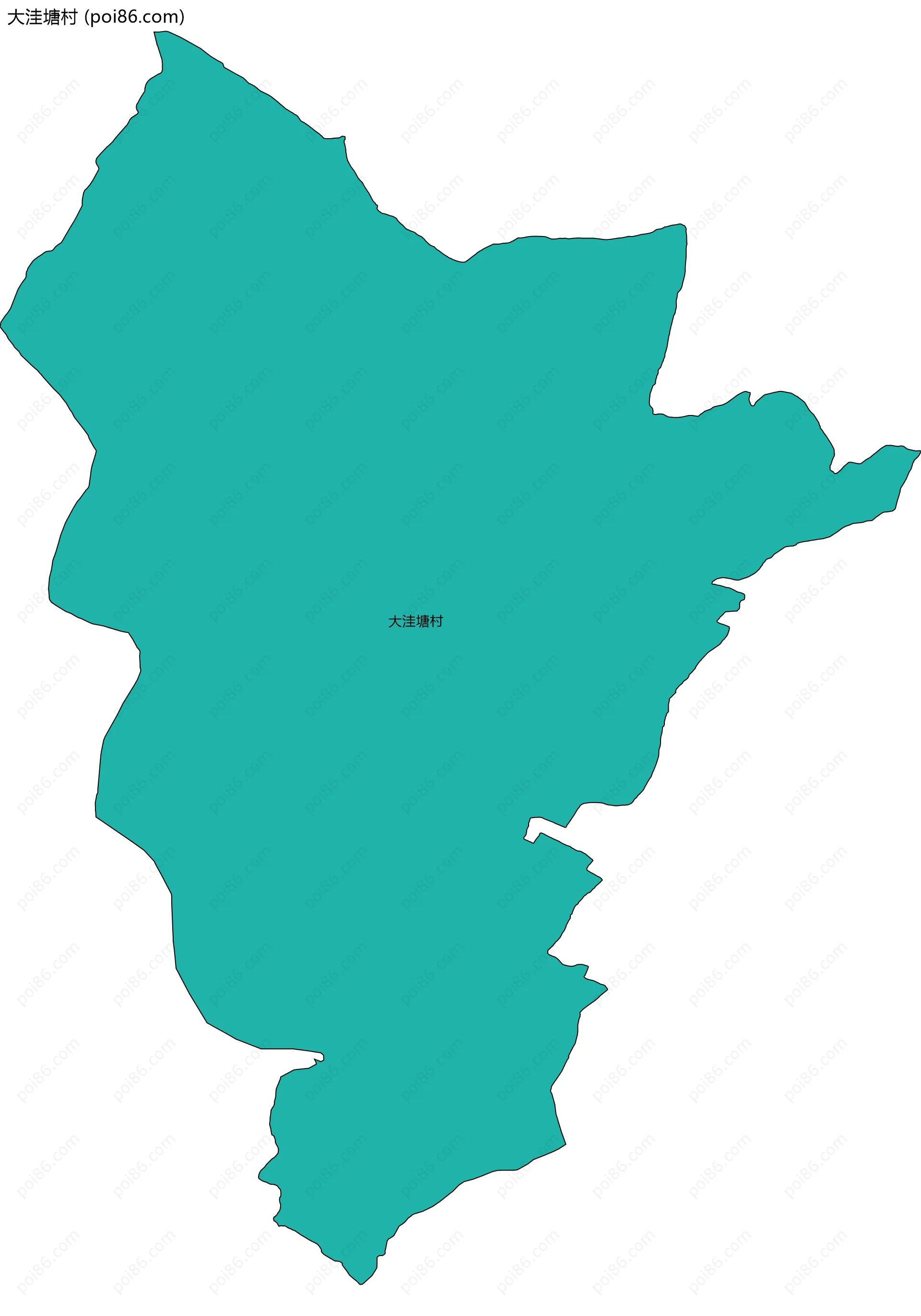 大洼塘村边界地图