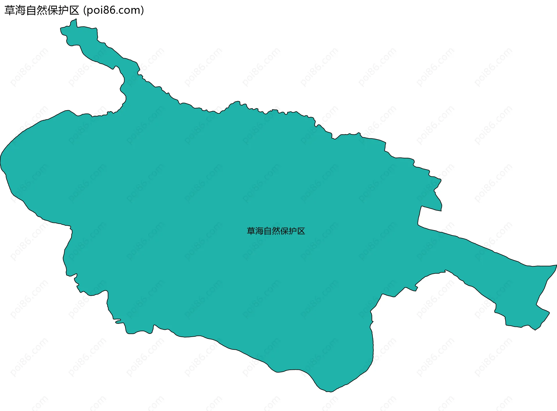 草海自然保护区边界地图
