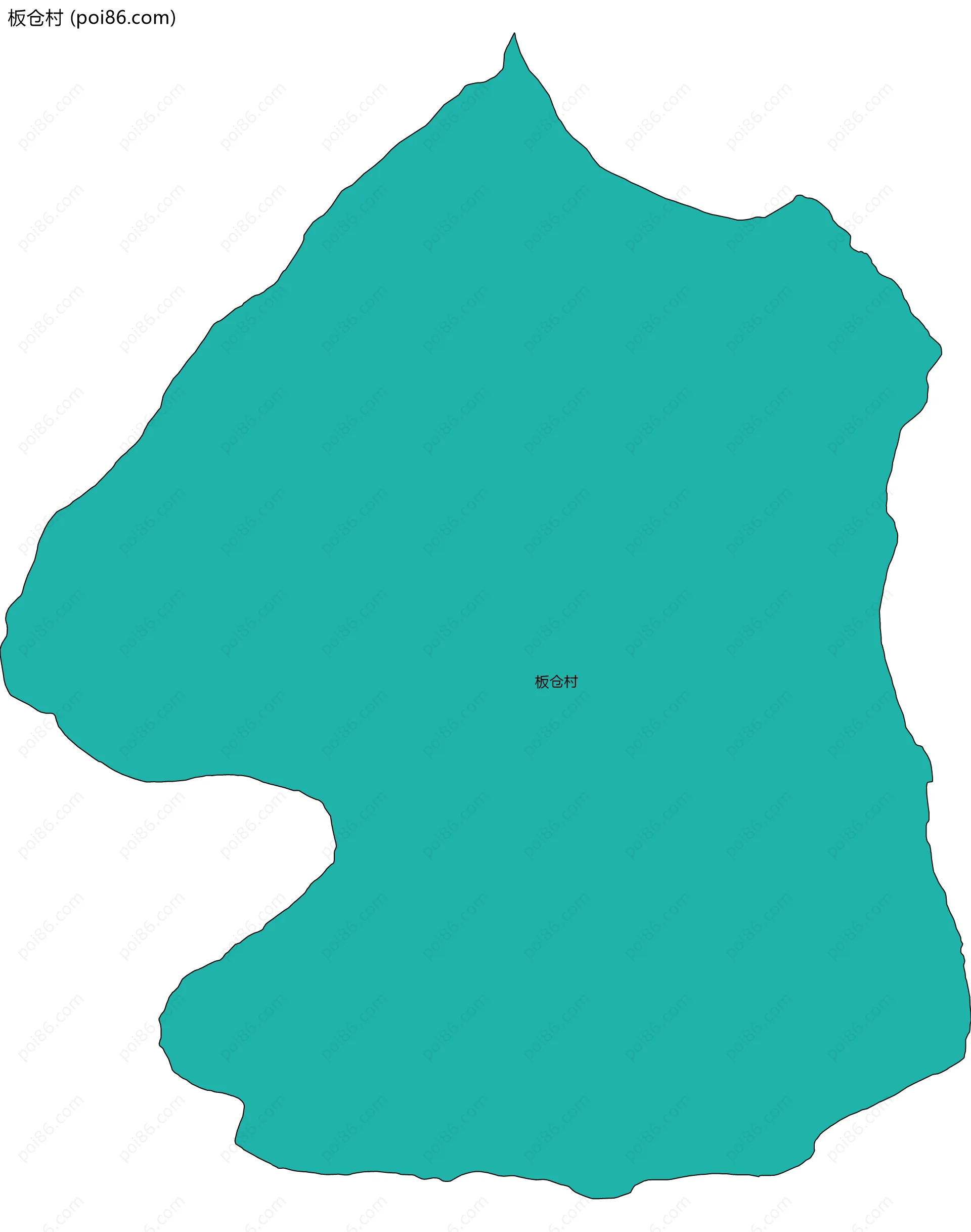 板仓村边界地图