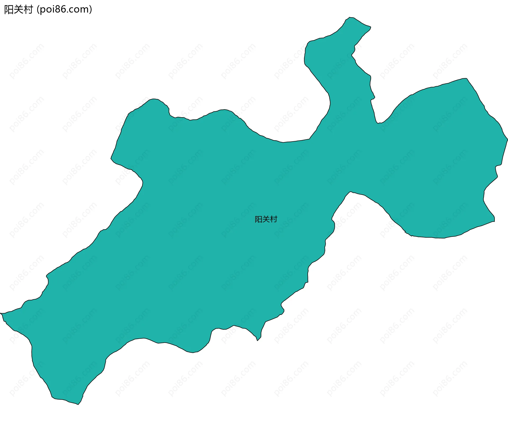 阳关村边界地图
