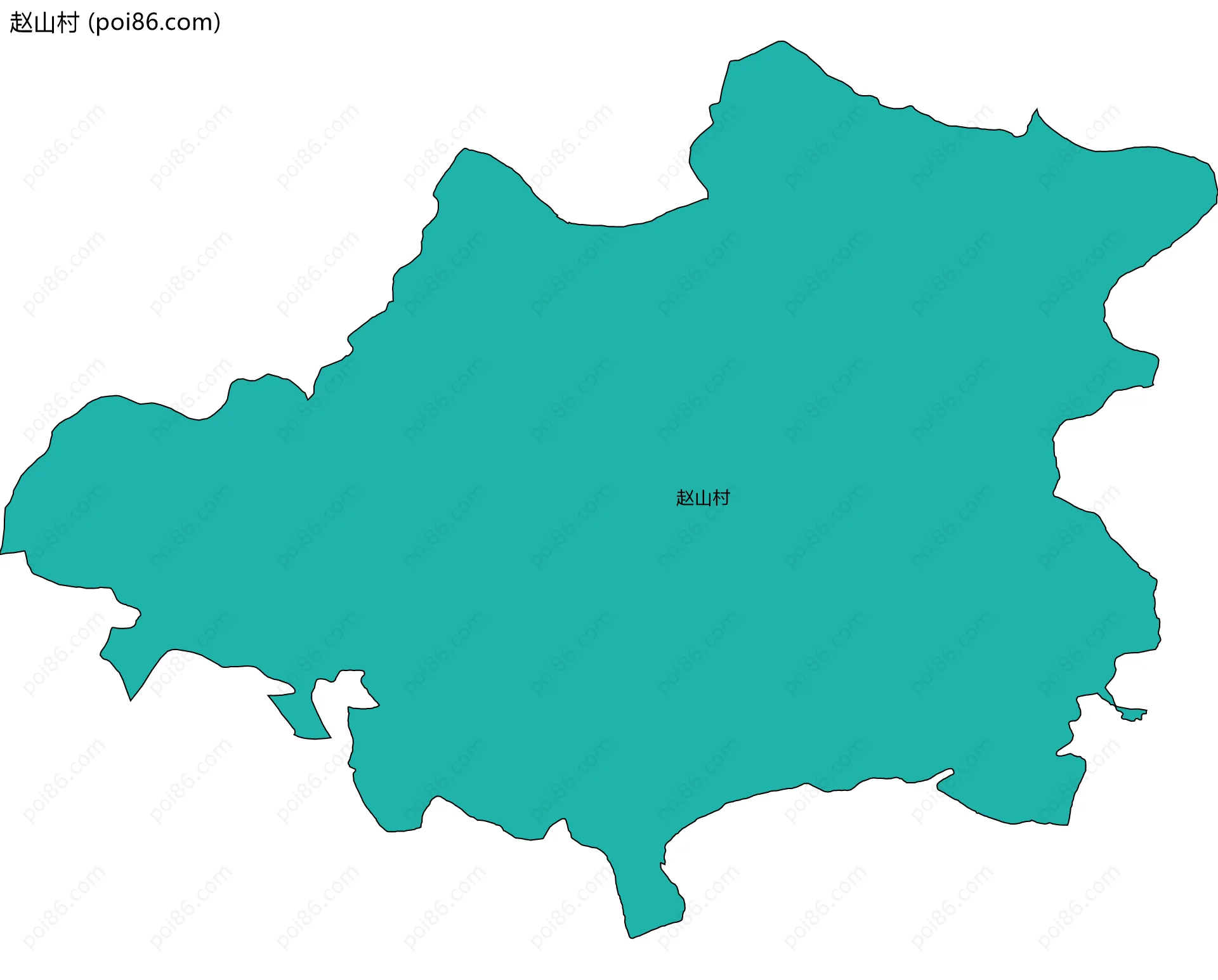赵山村边界地图