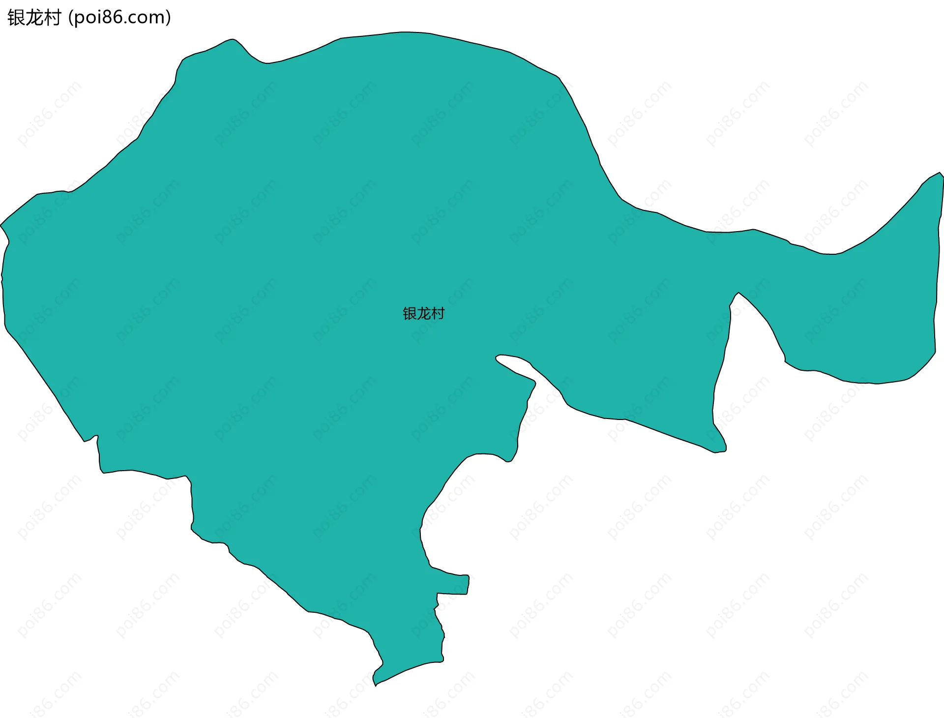 银龙村边界地图