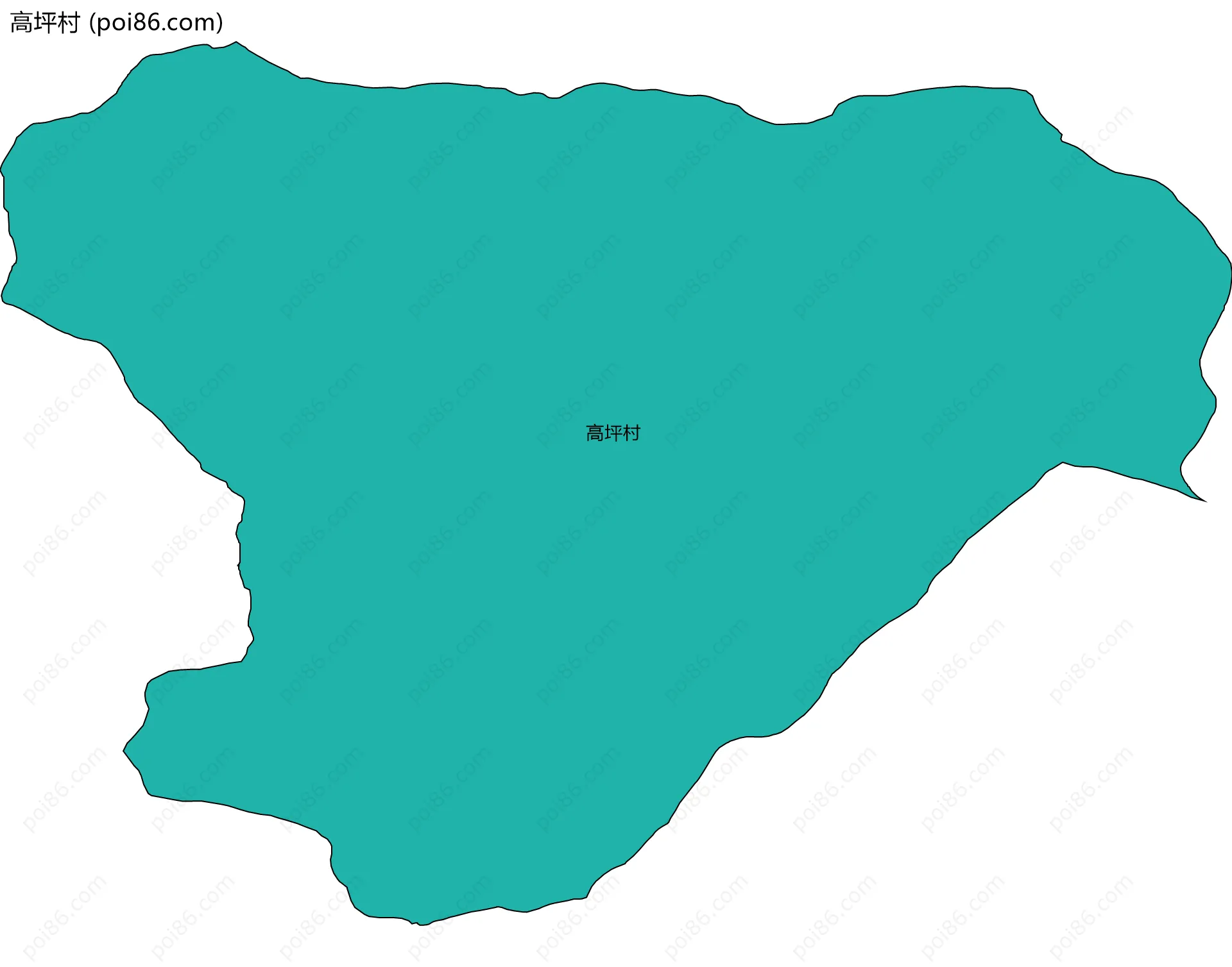 高坪村边界地图