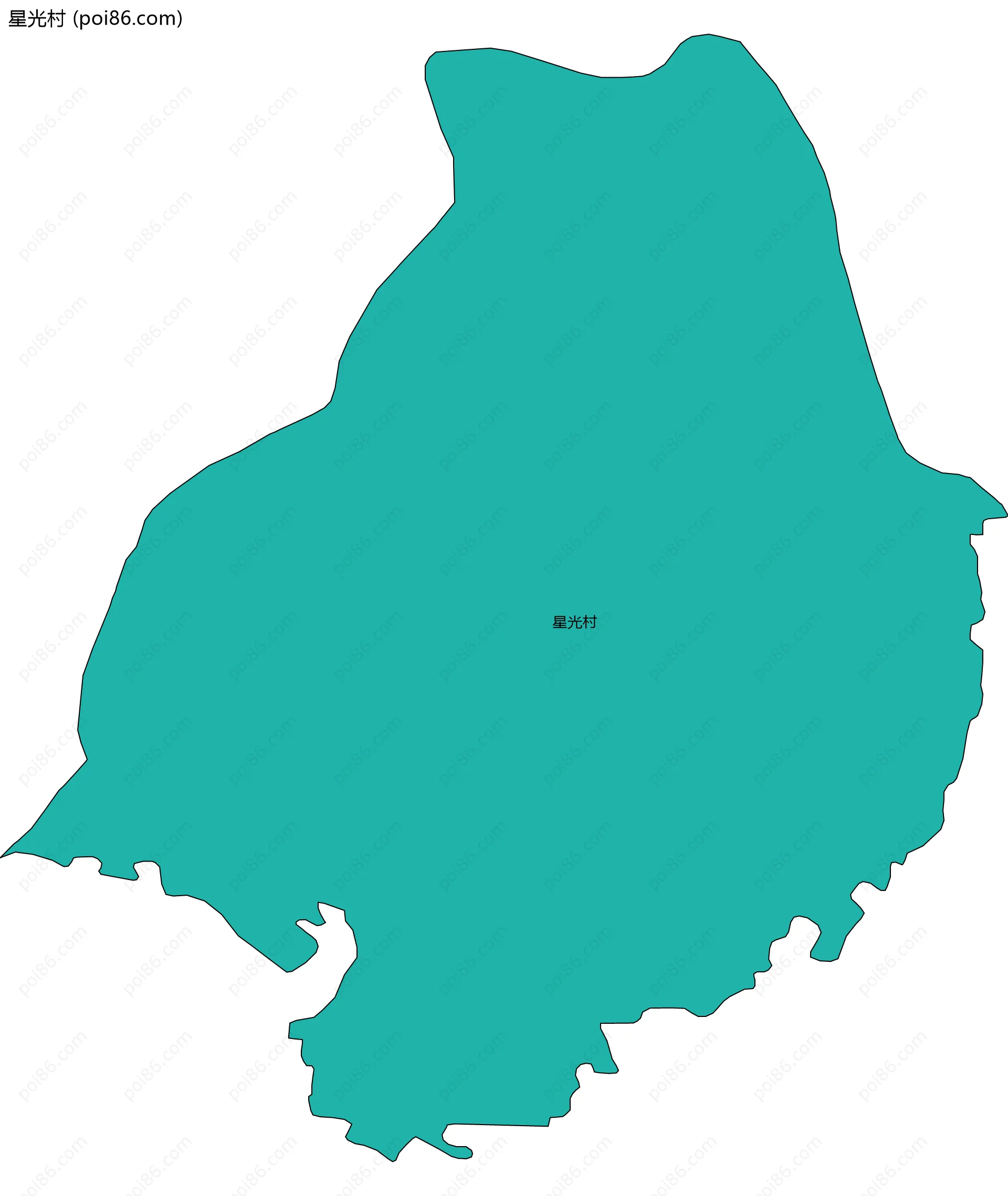 星光村边界地图