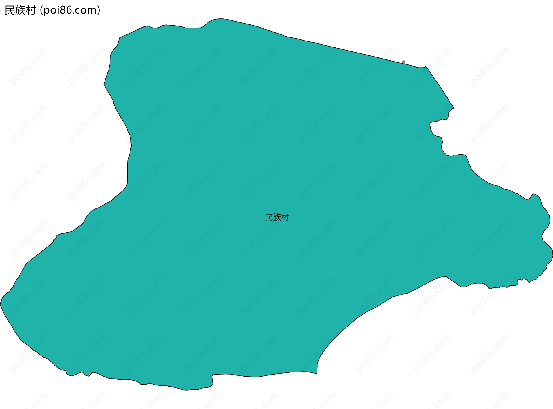 民族村边界地图