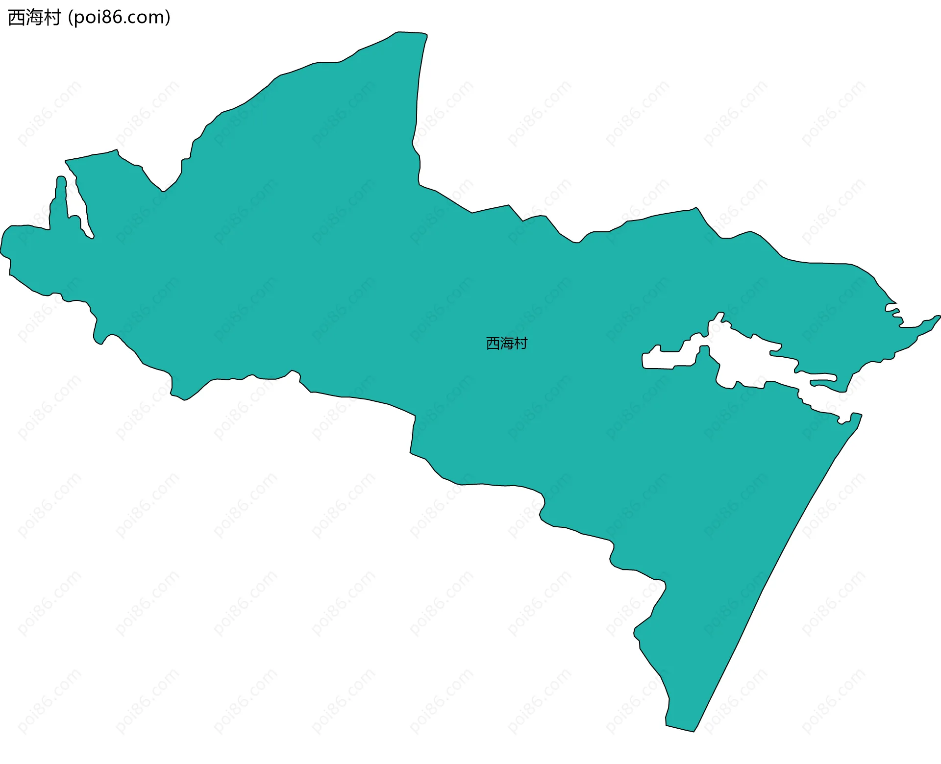 西海村边界地图