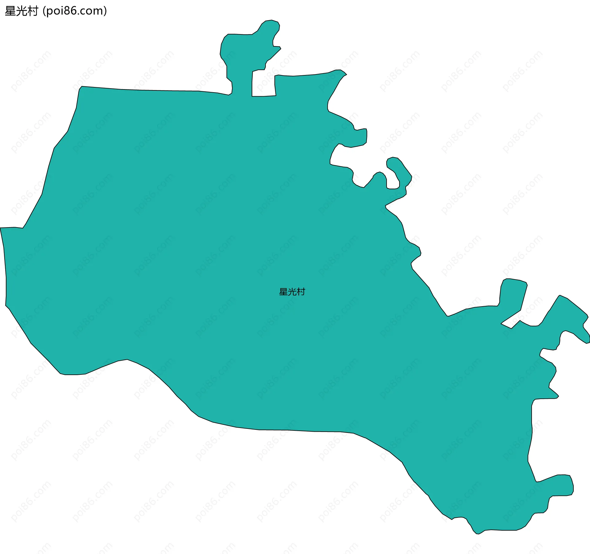 星光村边界地图