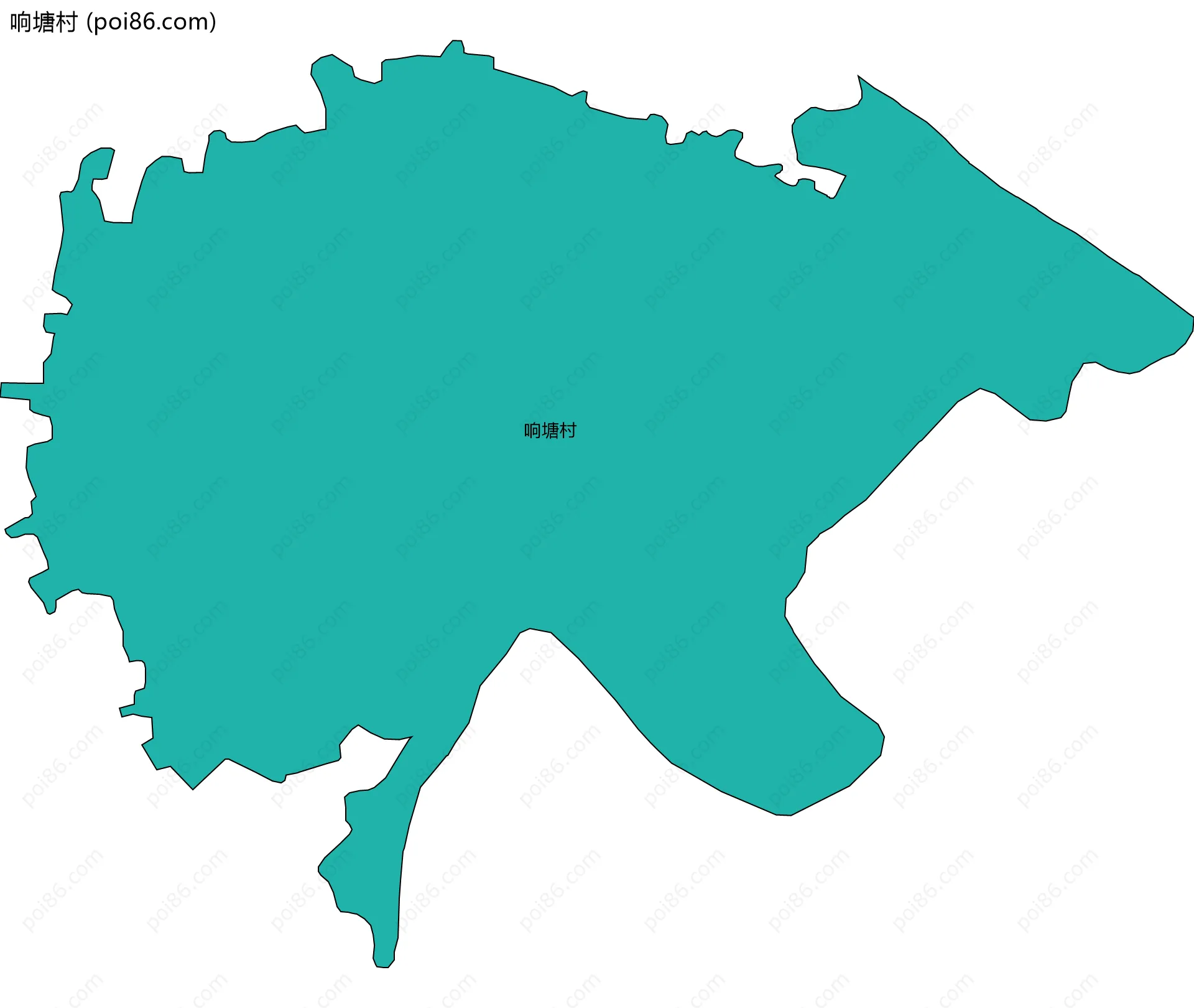 响塘村边界地图