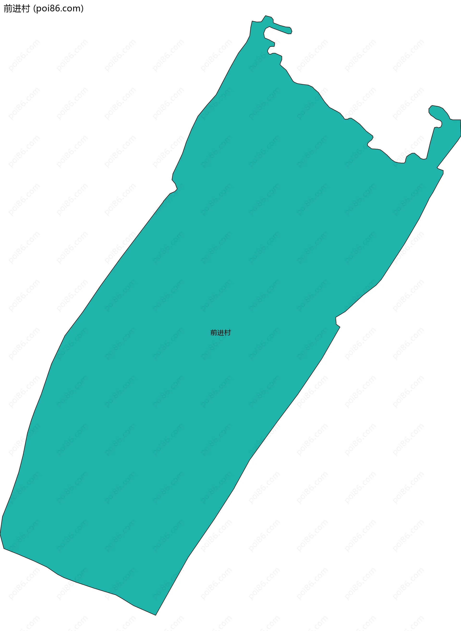 前进村边界地图