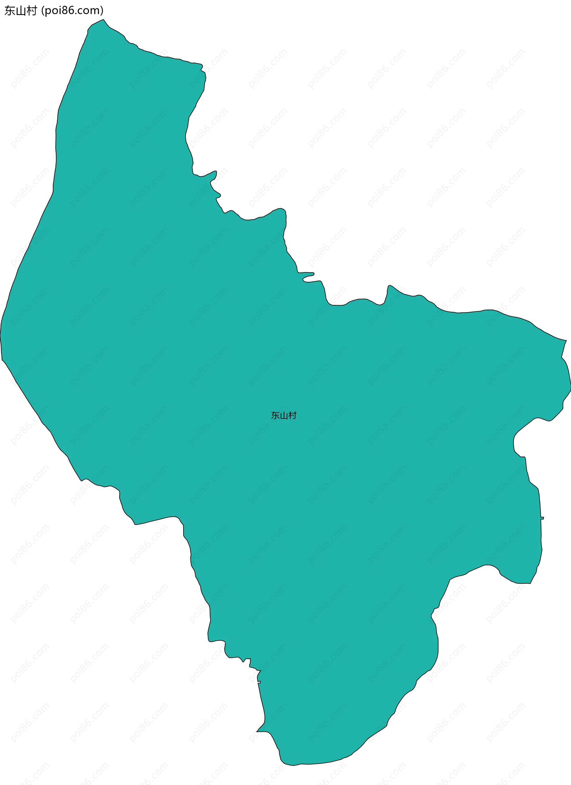 东山村边界地图