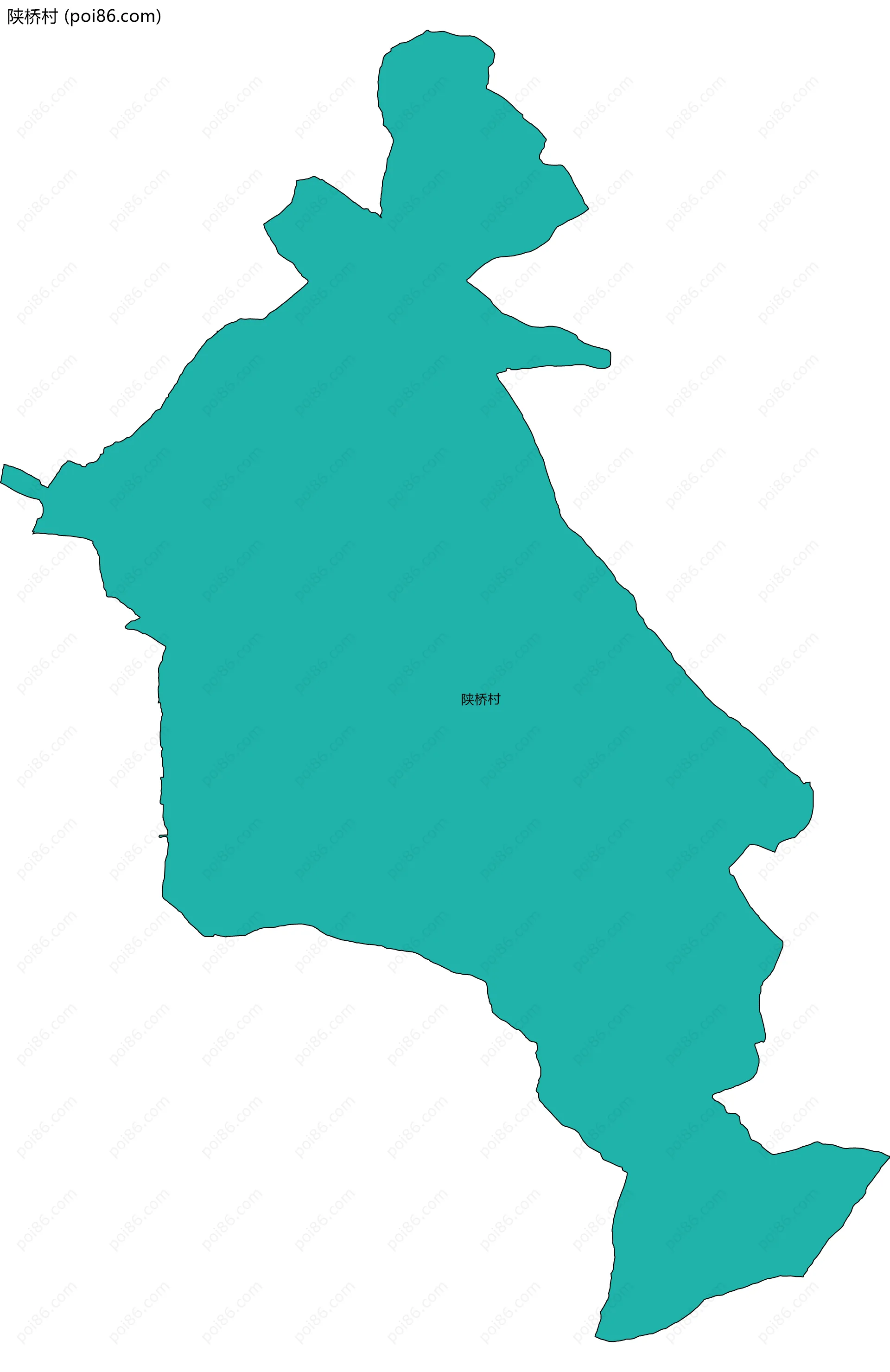 陕桥村边界地图