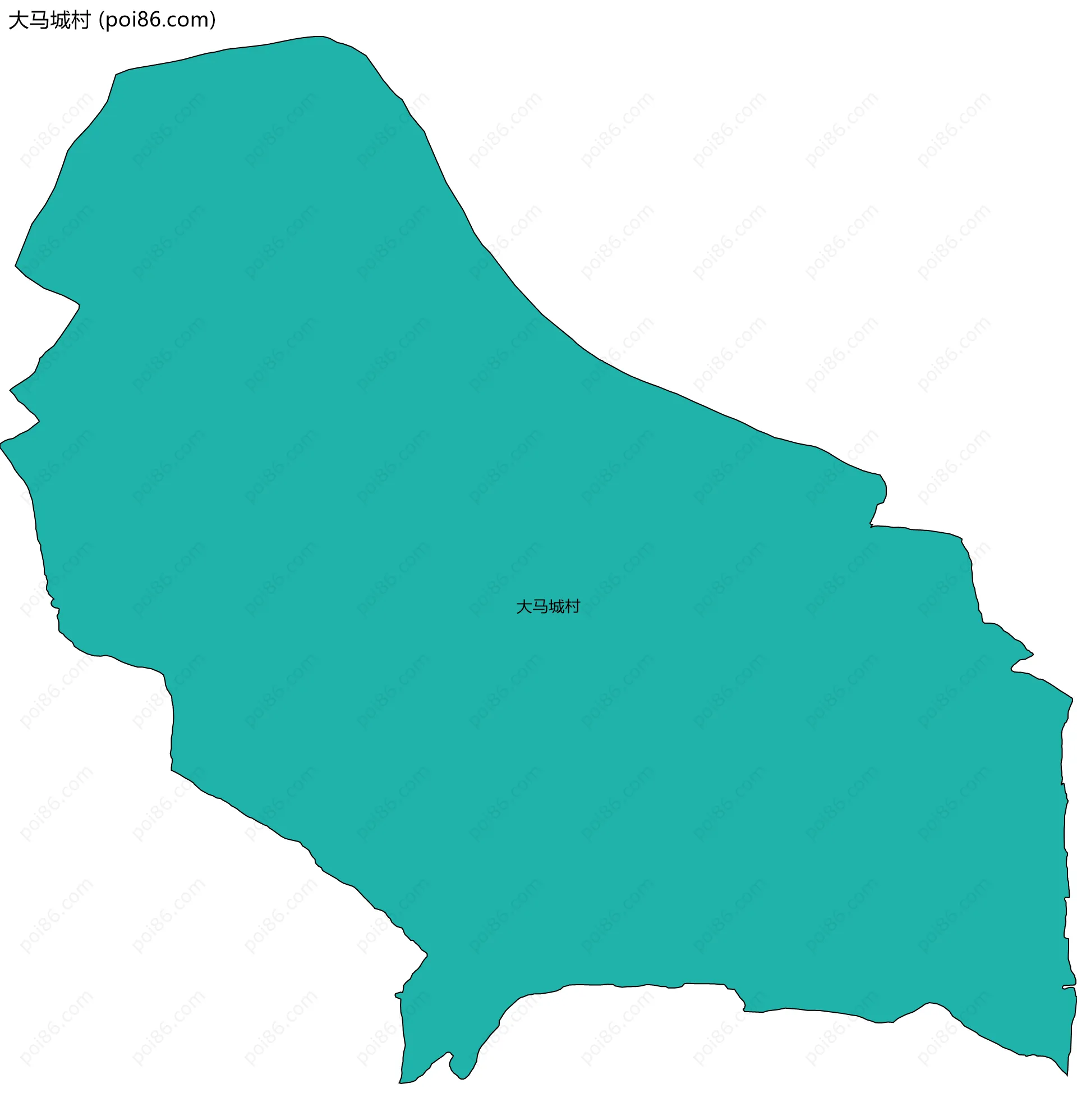 大马城村边界地图