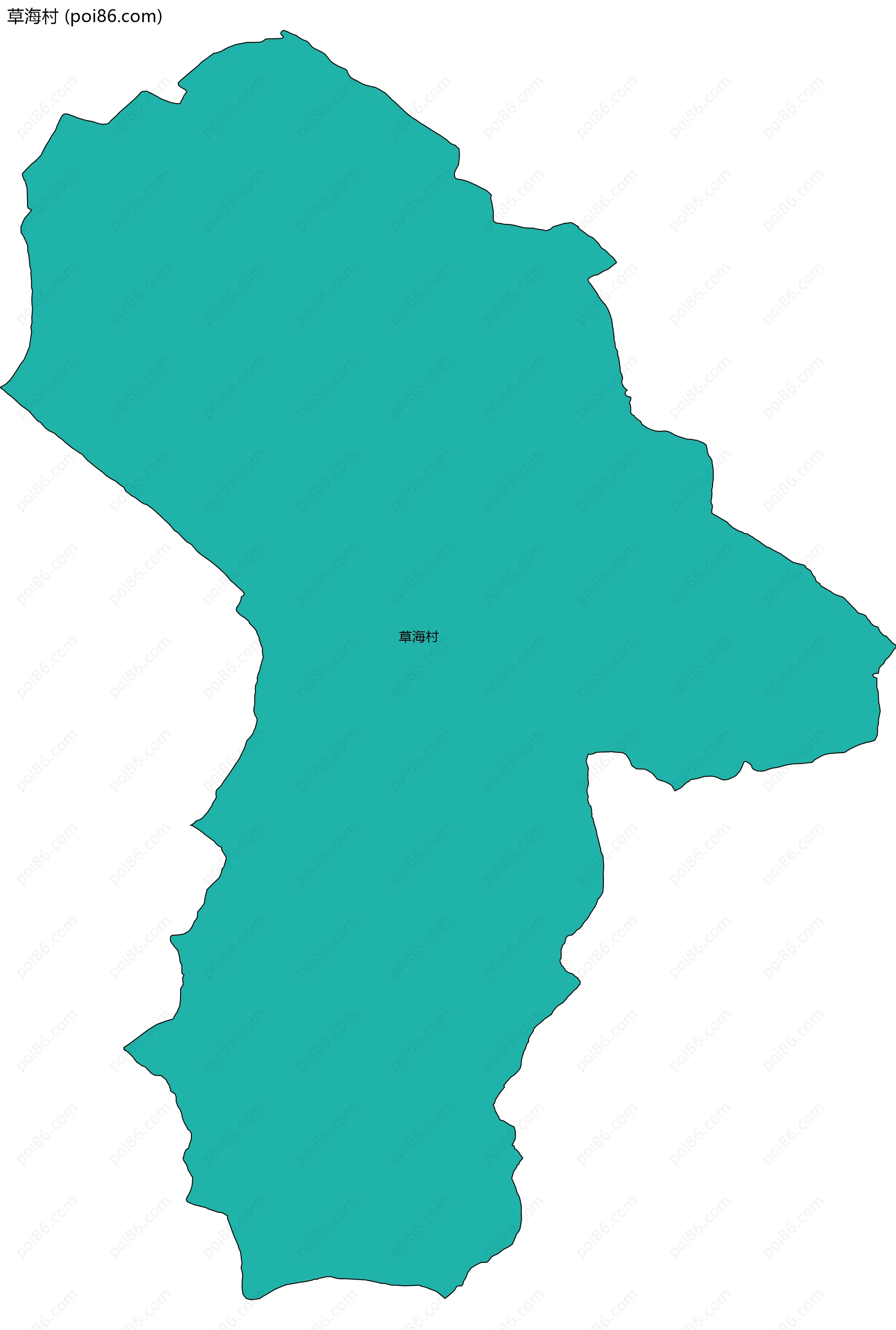 草海村边界地图