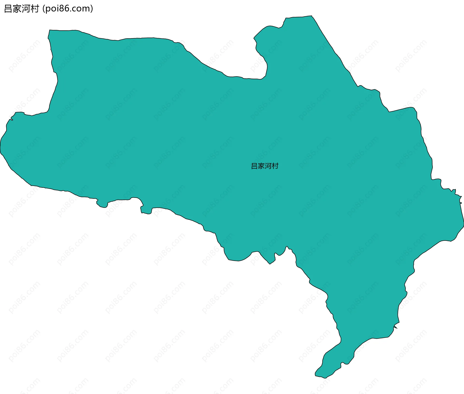 吕家河村边界地图