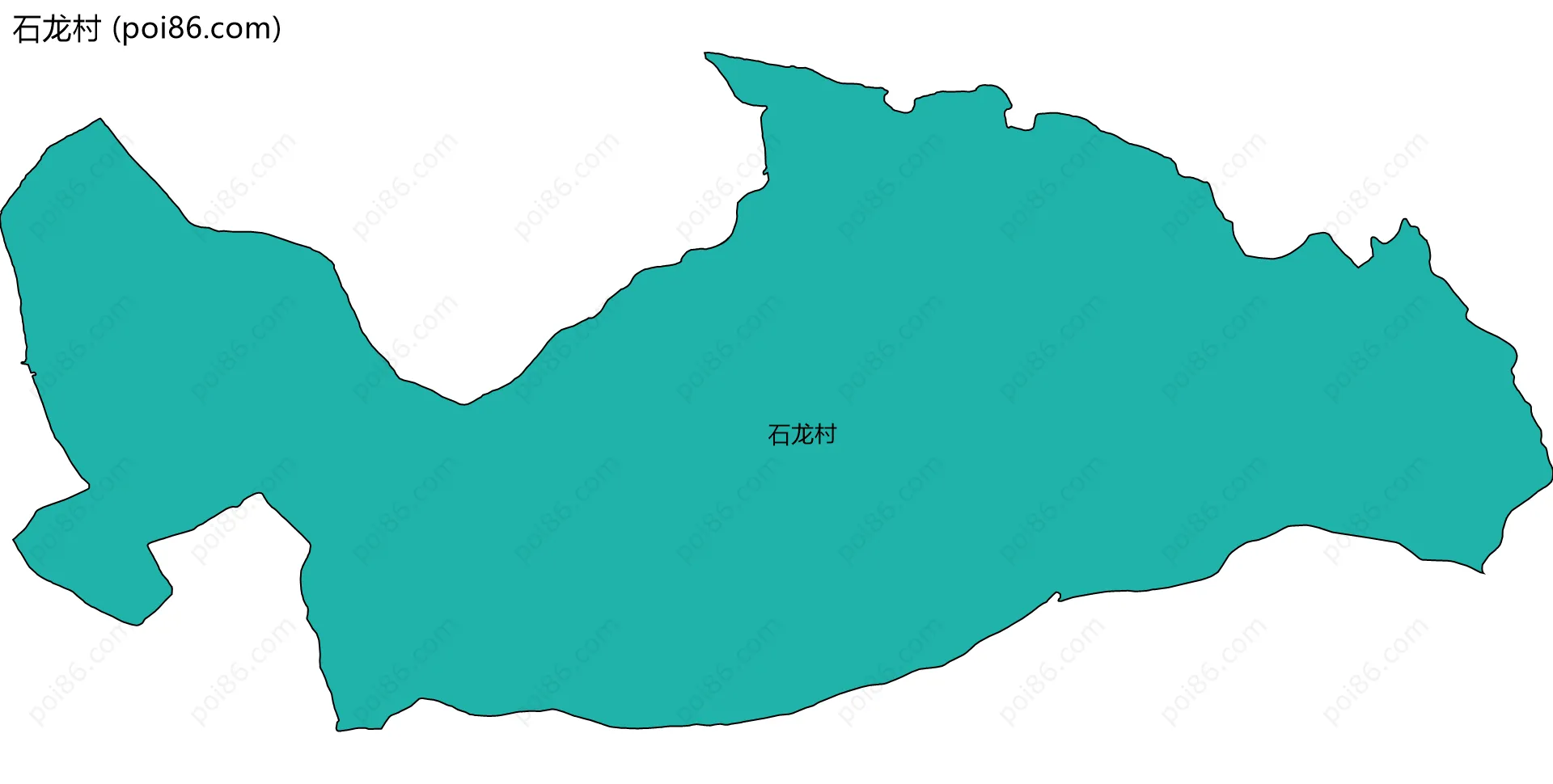 石龙村边界地图