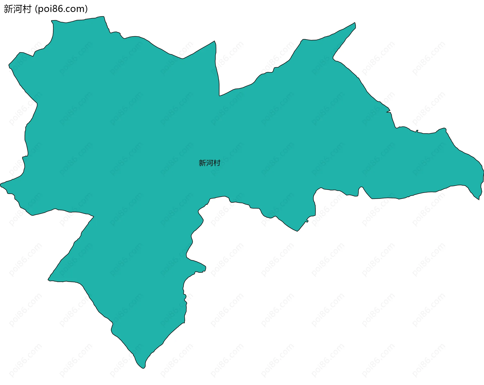 新河村边界地图