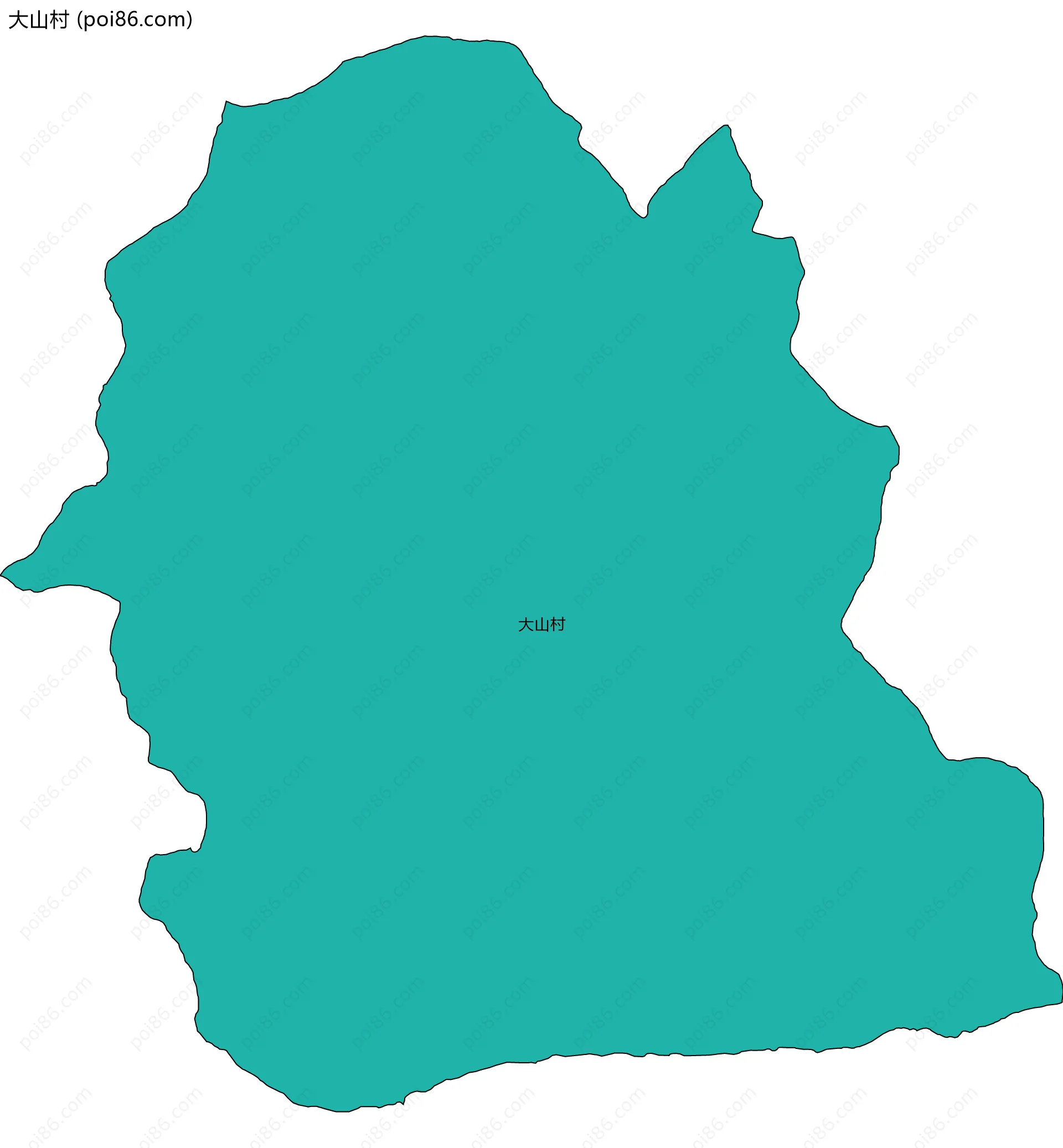 大山村边界地图