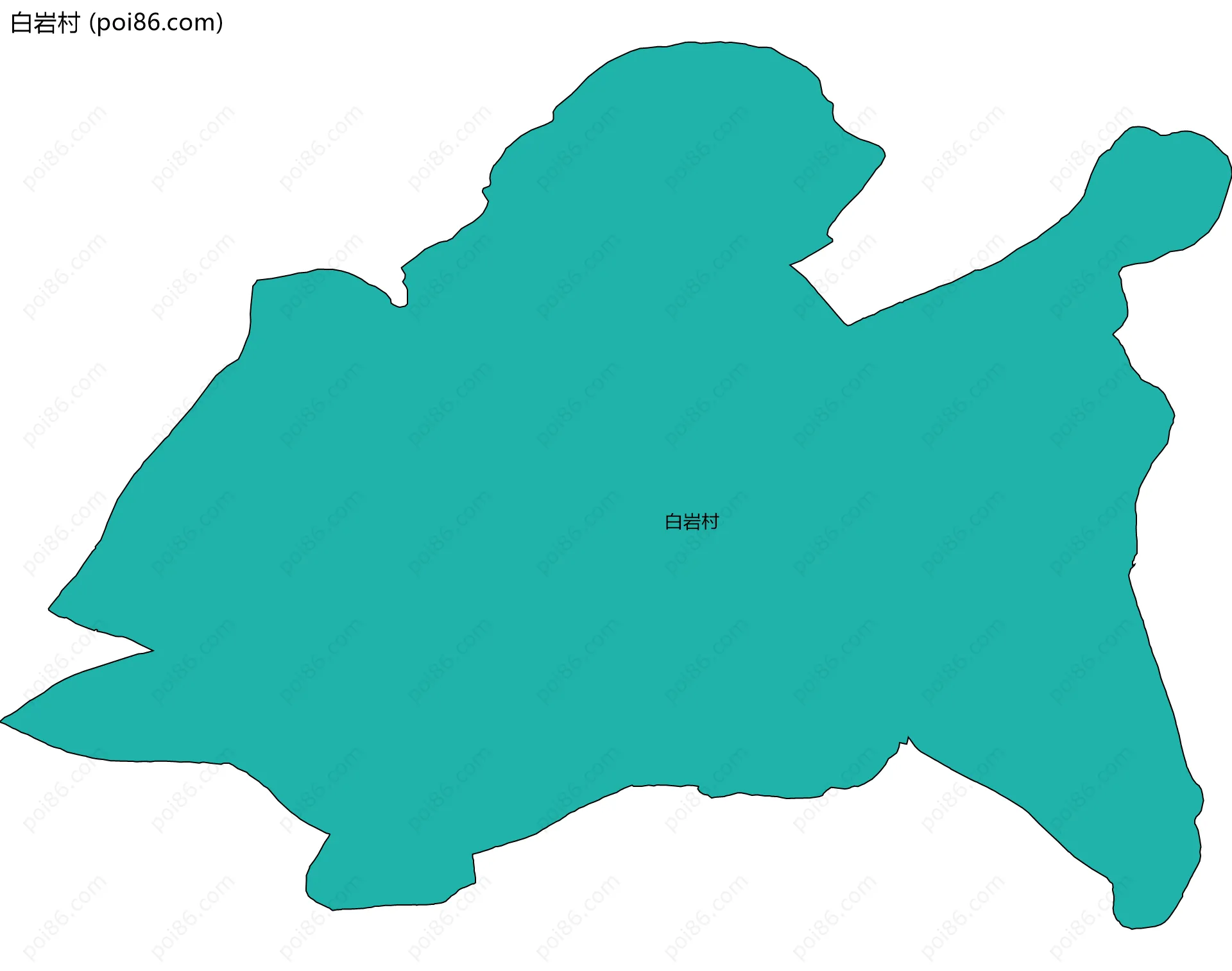 白岩村边界地图