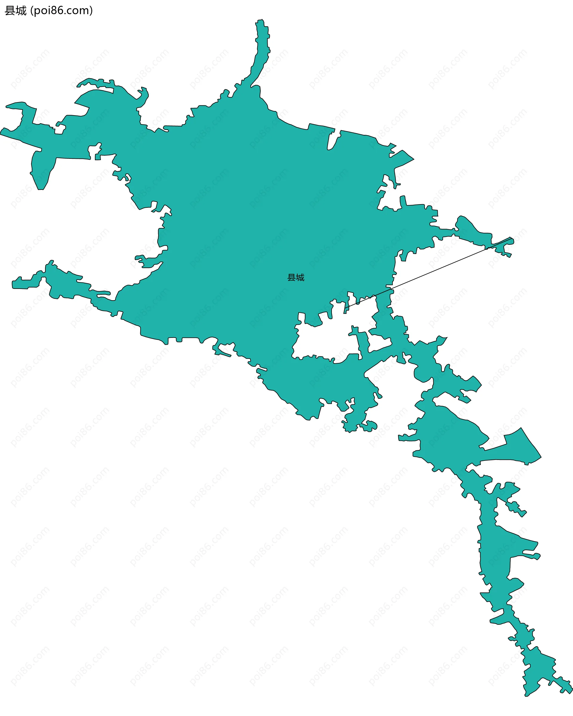 县城边界地图