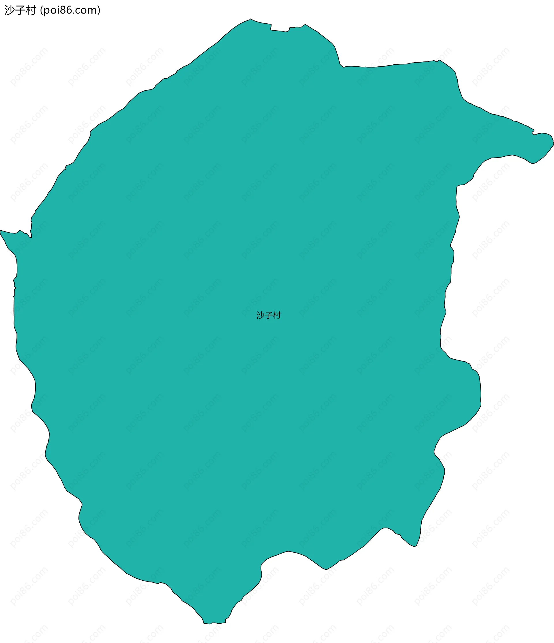 沙子村边界地图