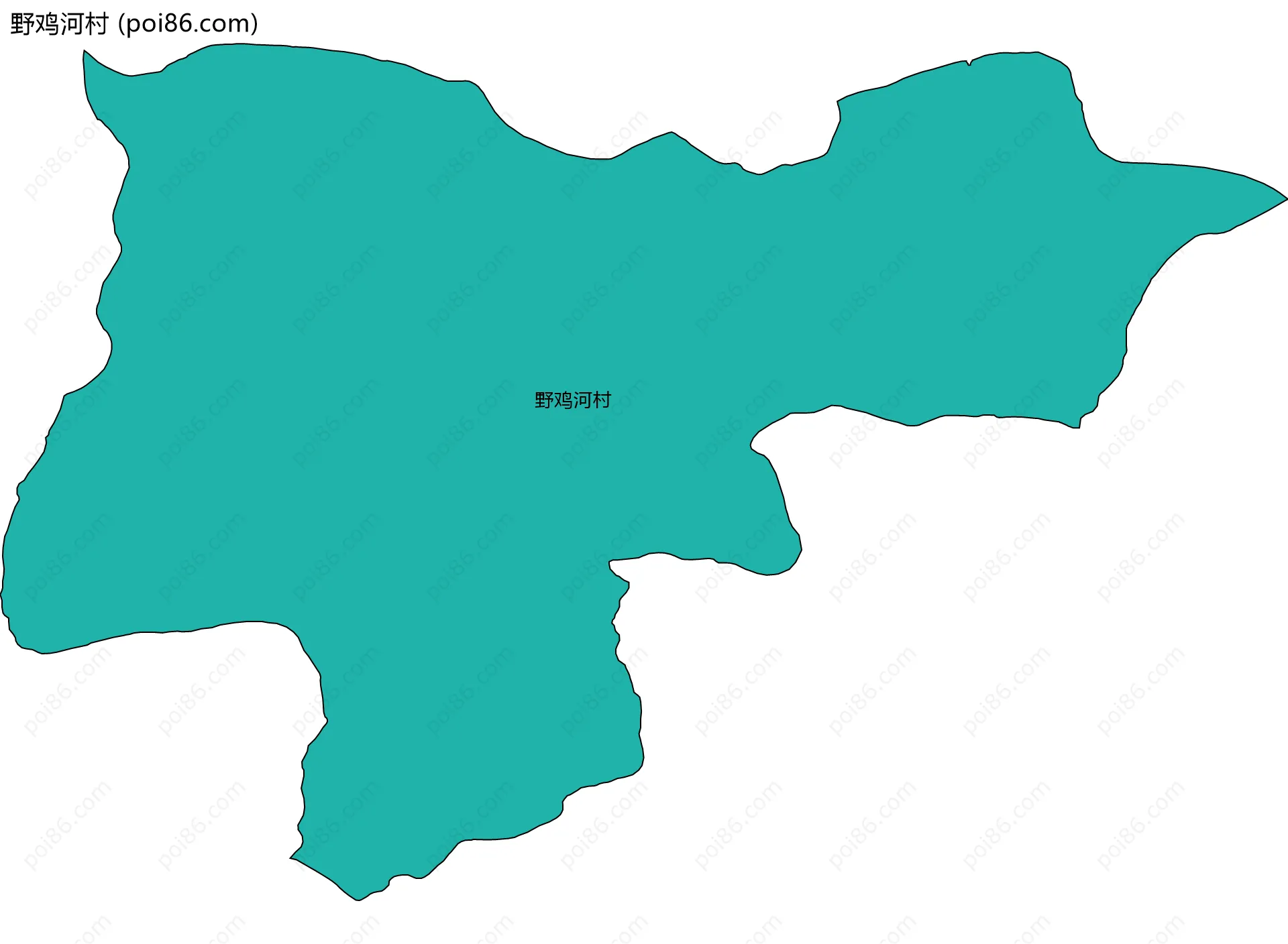 野鸡河村边界地图