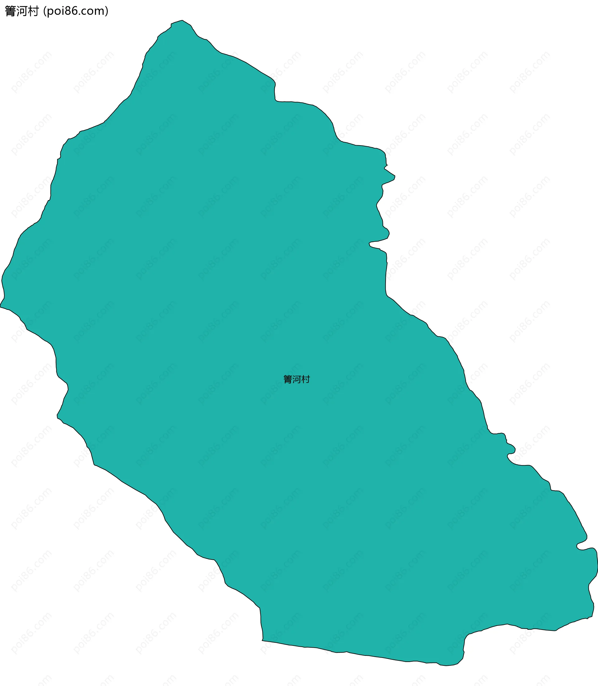 箐河村边界地图