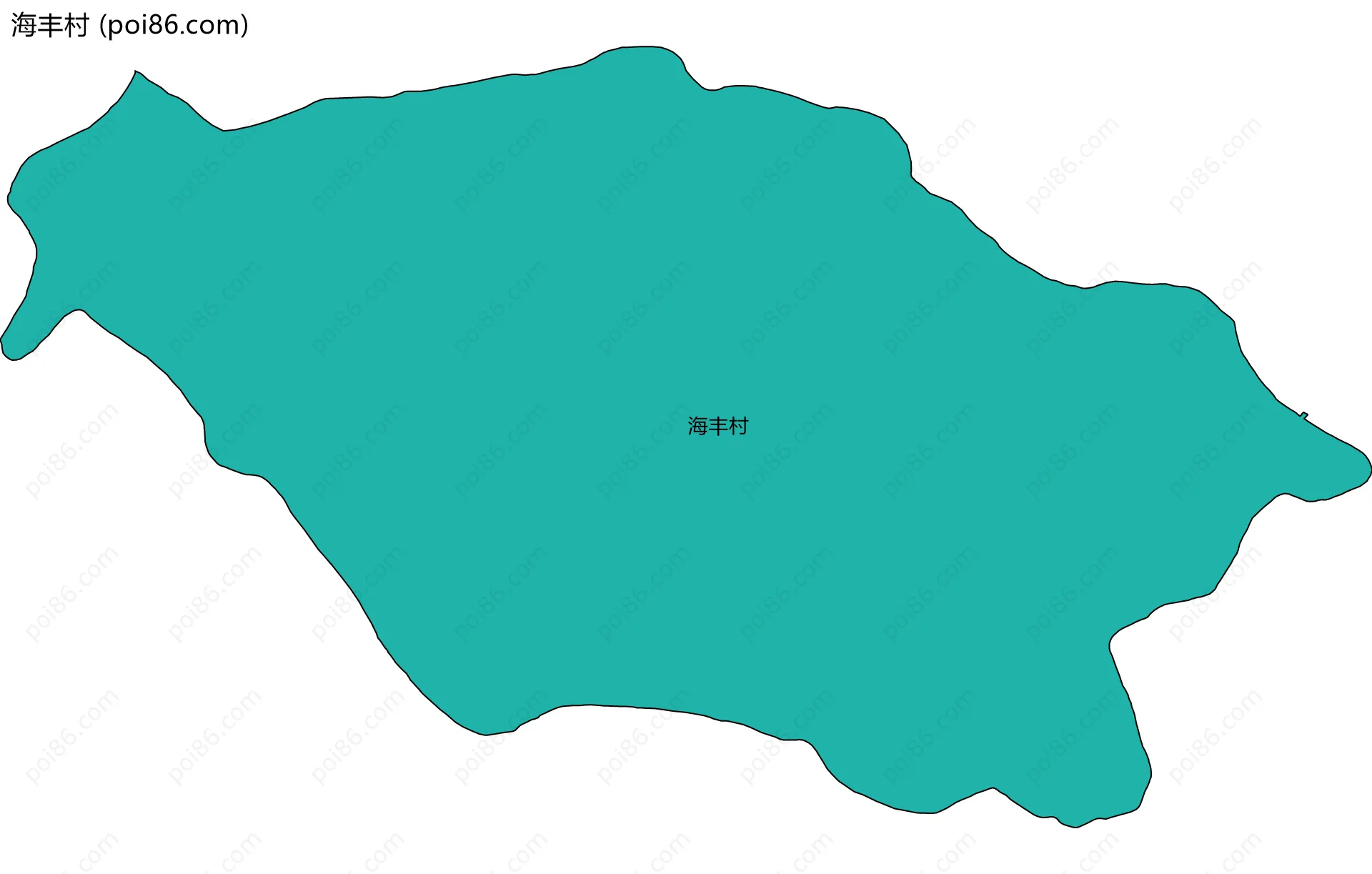 海丰村边界地图