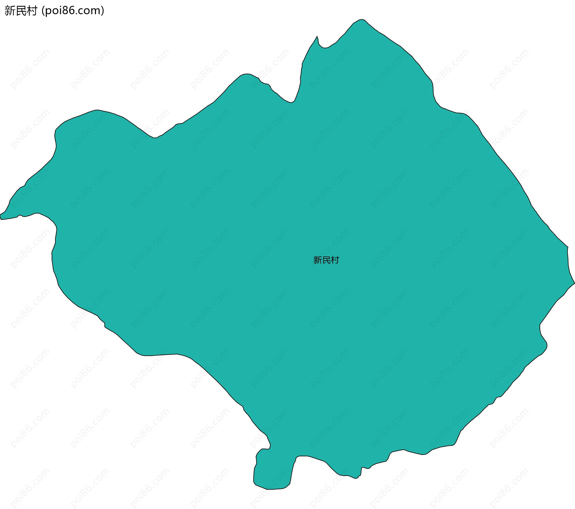 新民村边界地图