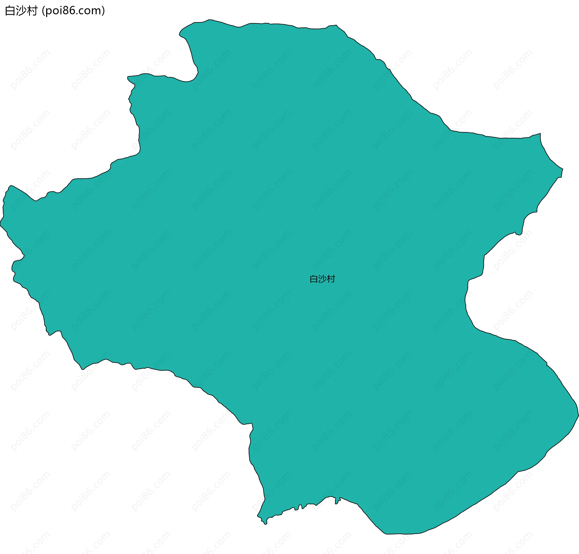 白沙村边界地图