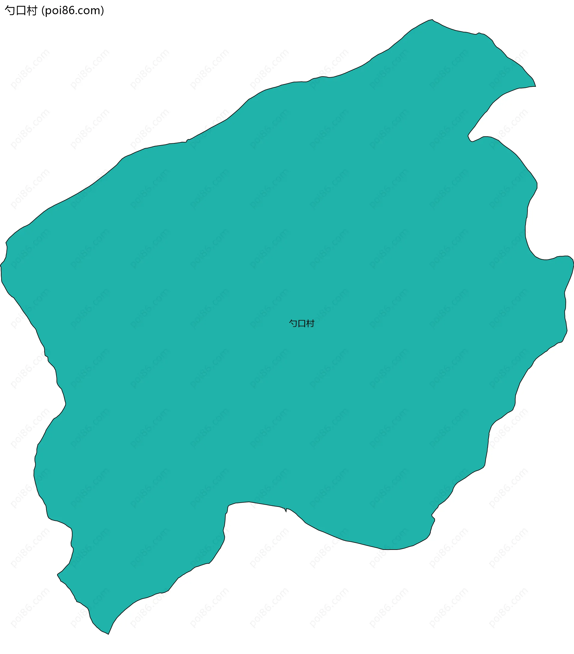 勺口村边界地图