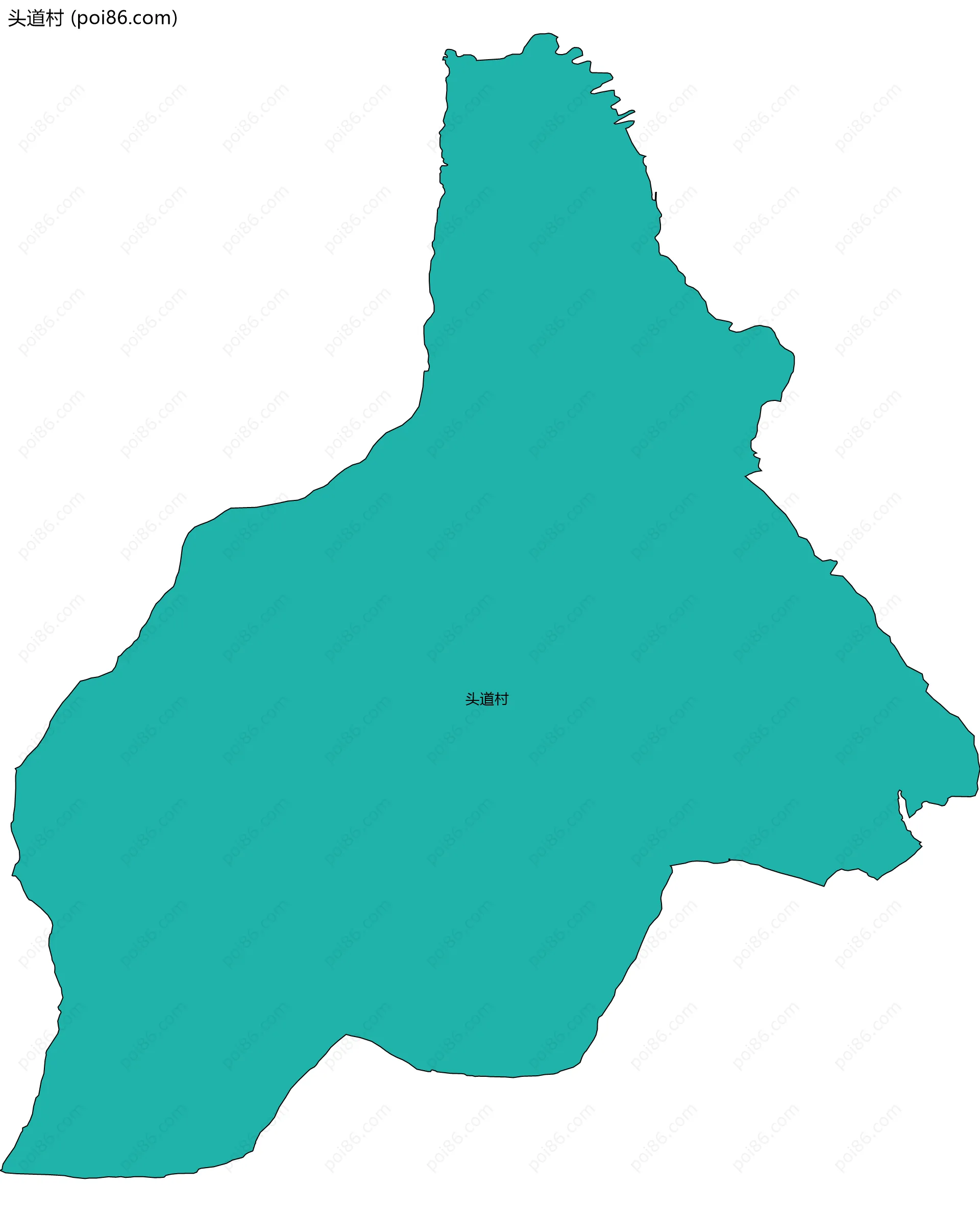 头道村边界地图