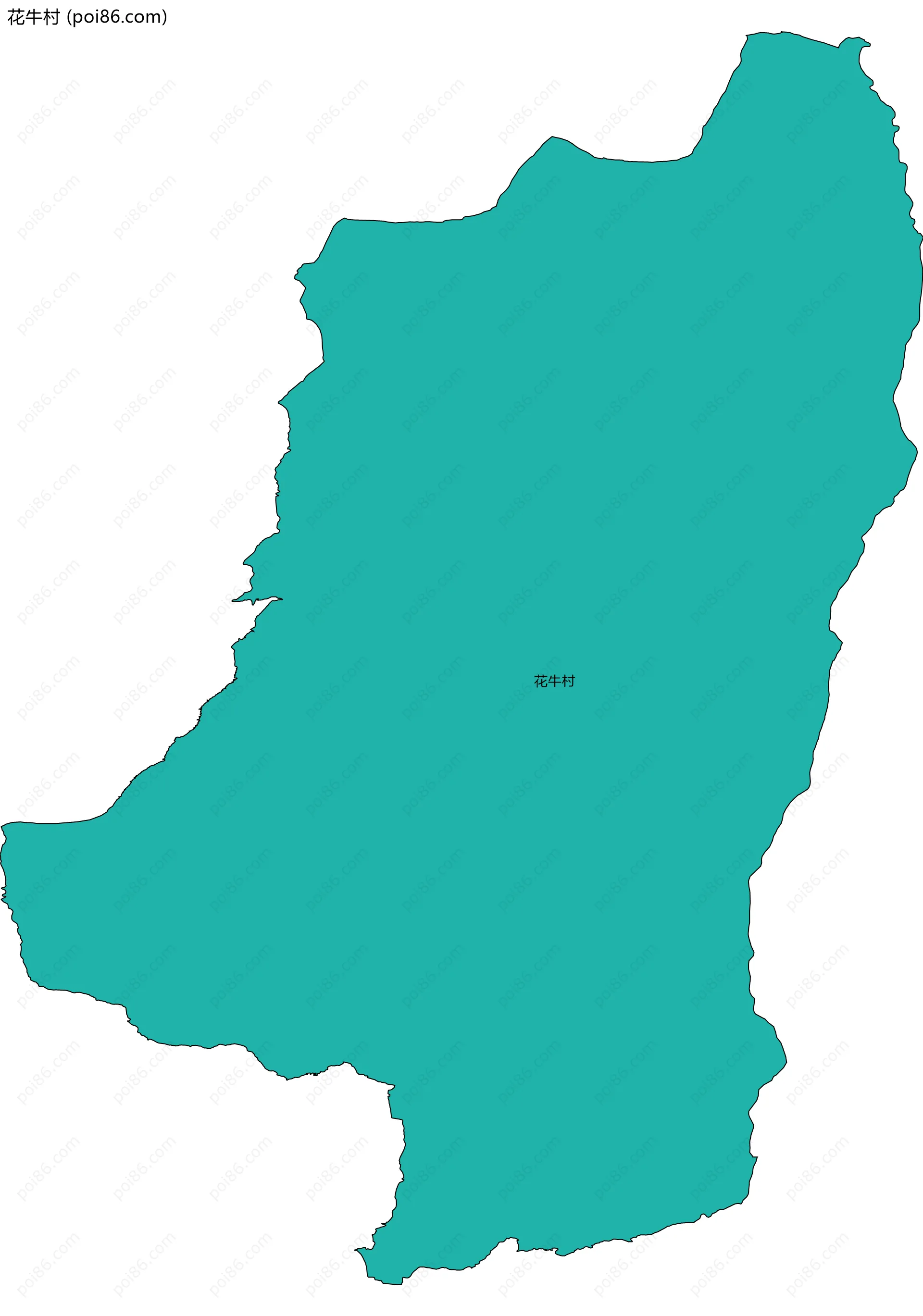 花牛村边界地图