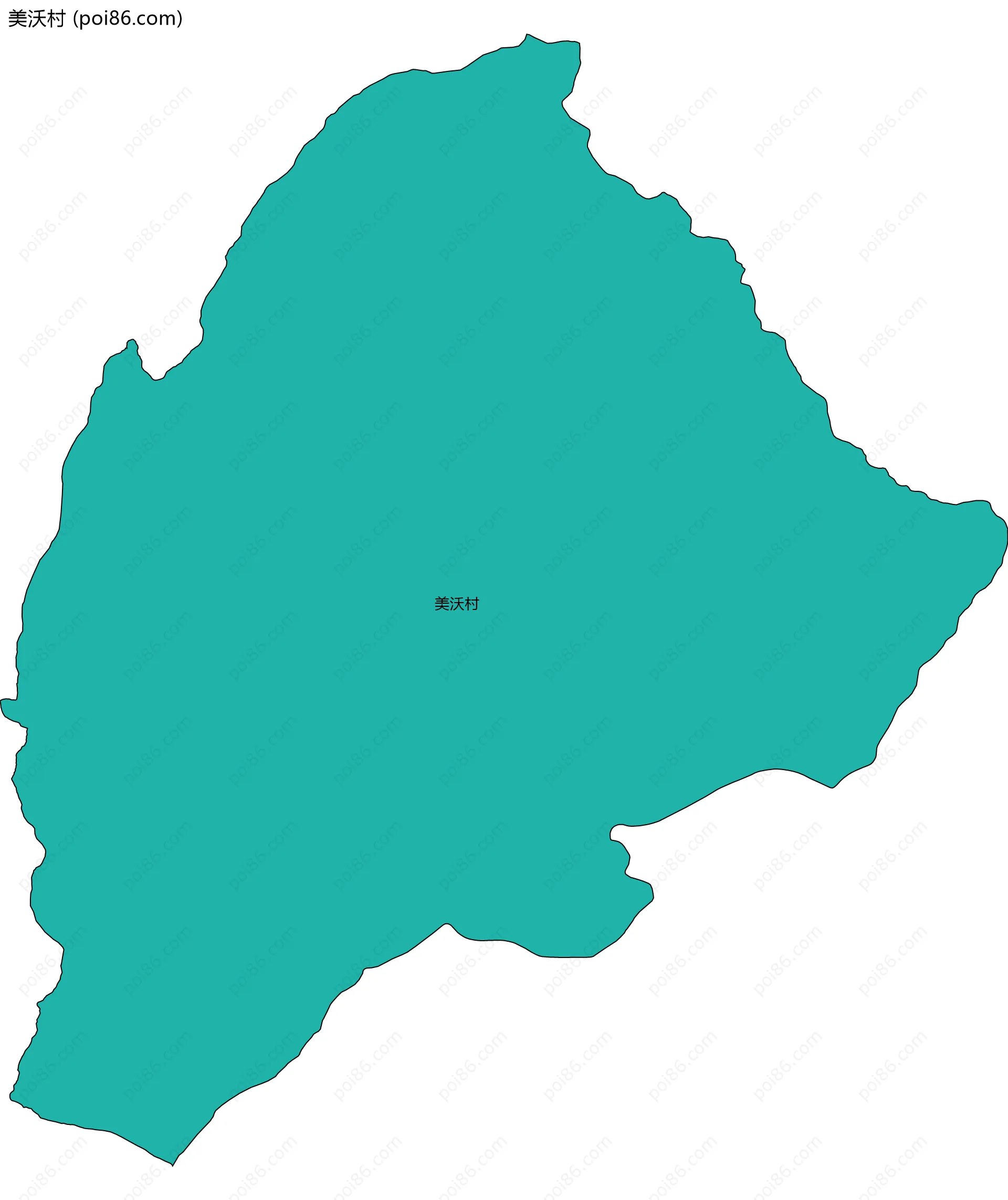 美沃村边界地图