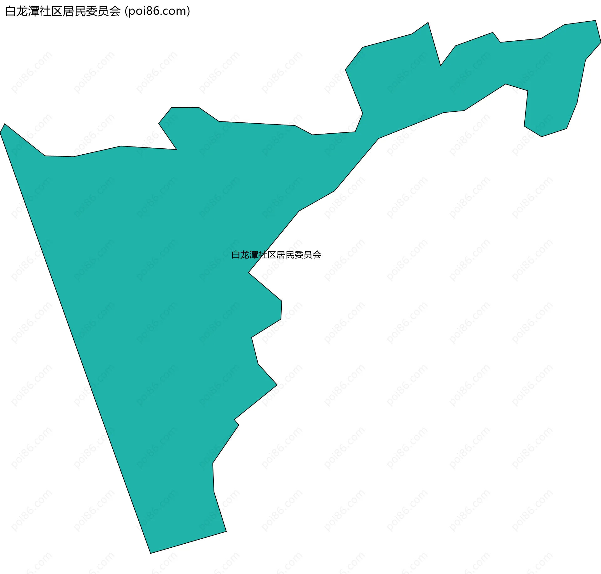 白龙潭社区居民委员会边界地图