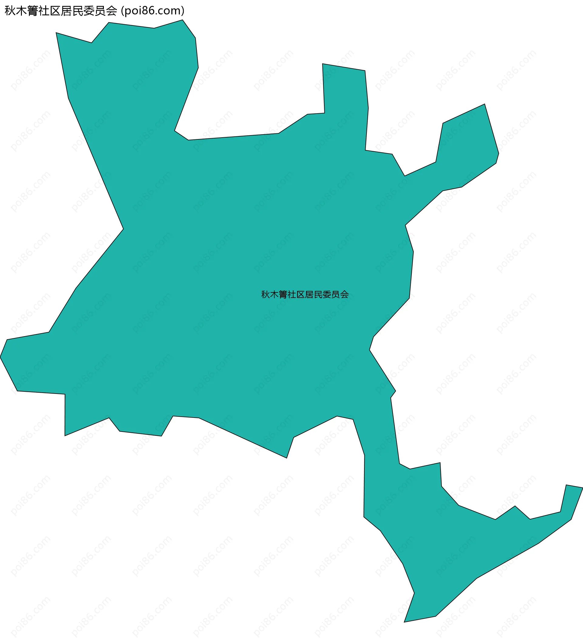 秋木箐社区居民委员会边界地图