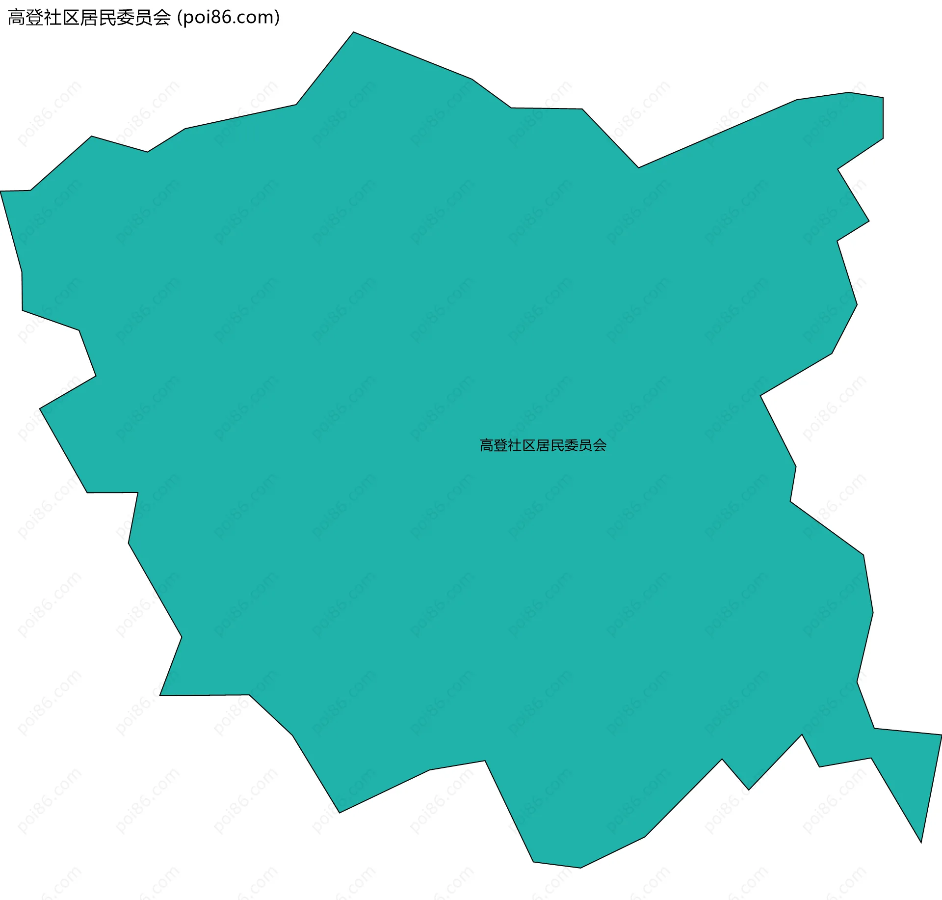 高登社区居民委员会边界地图