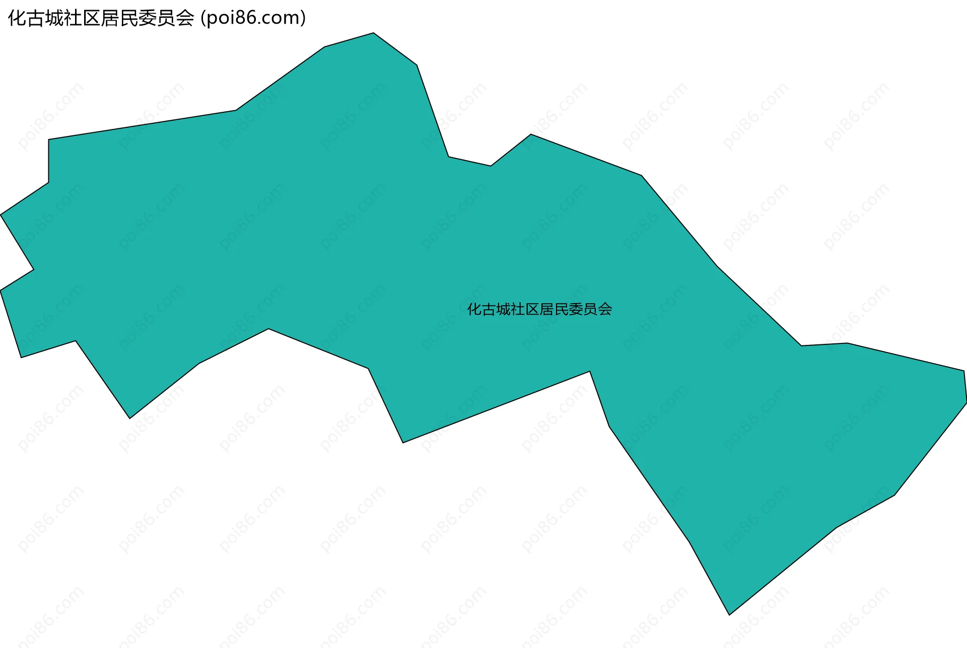 化古城社区居民委员会边界地图