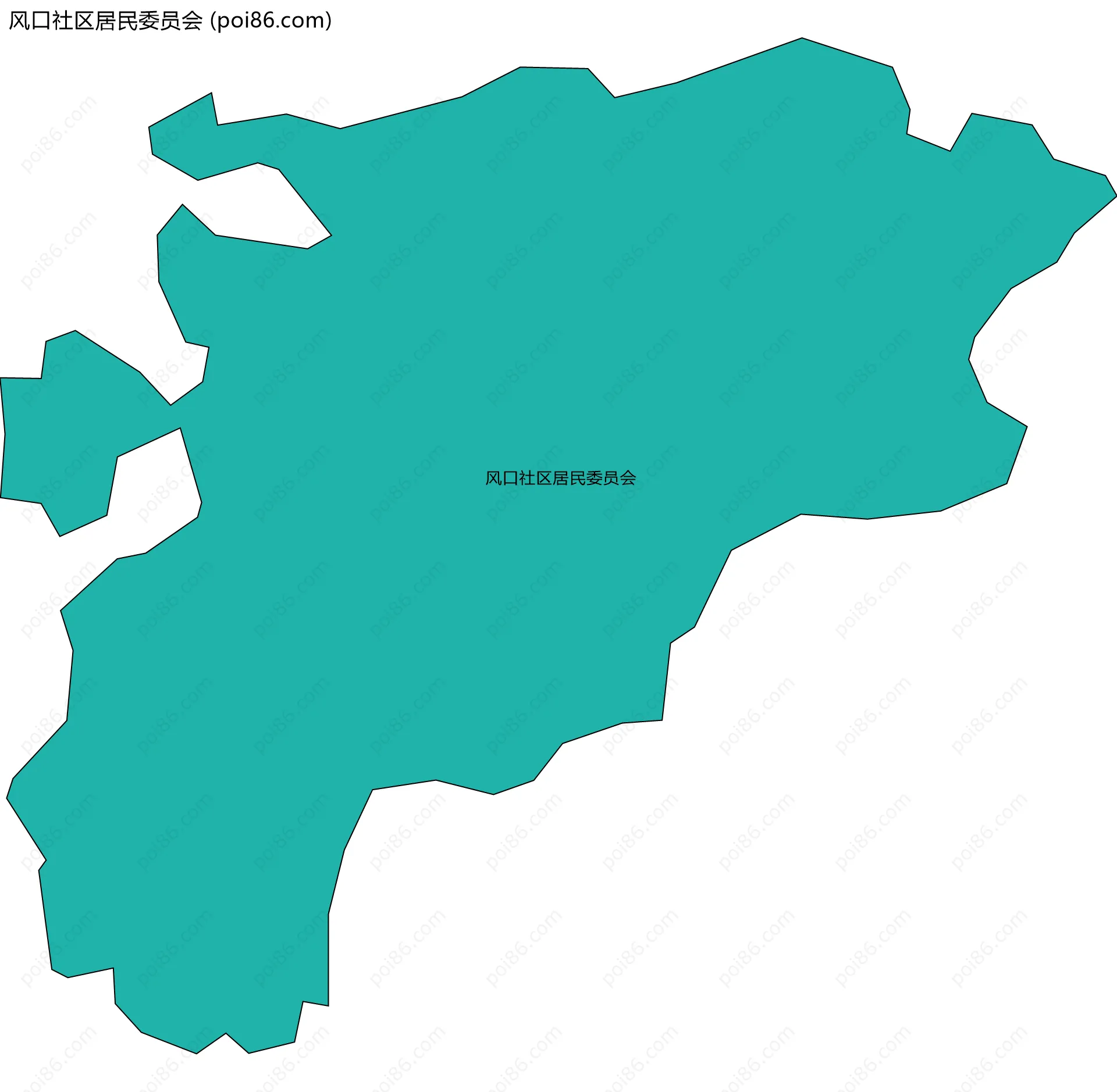 风口社区居民委员会边界地图