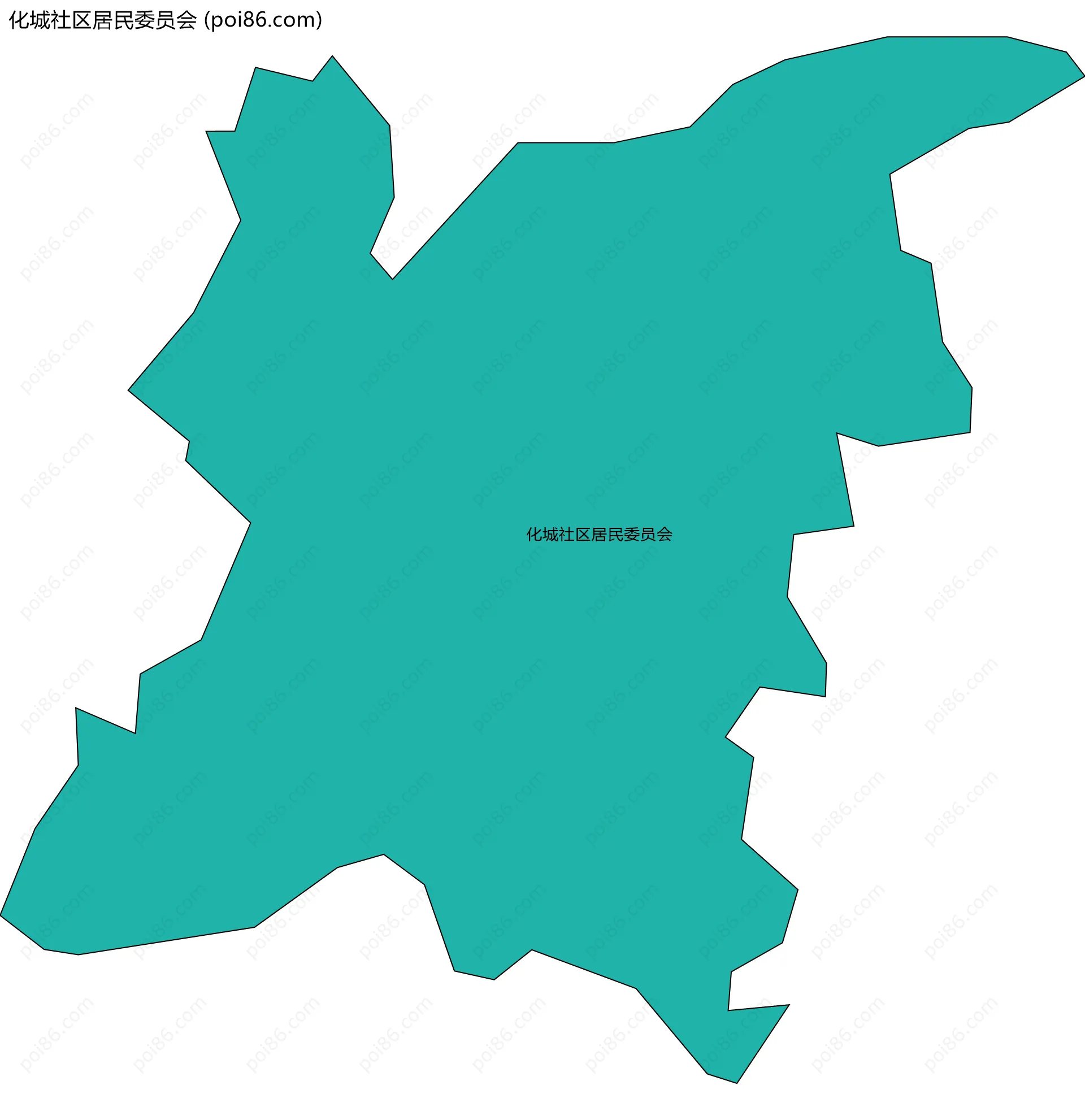 化城社区居民委员会边界地图